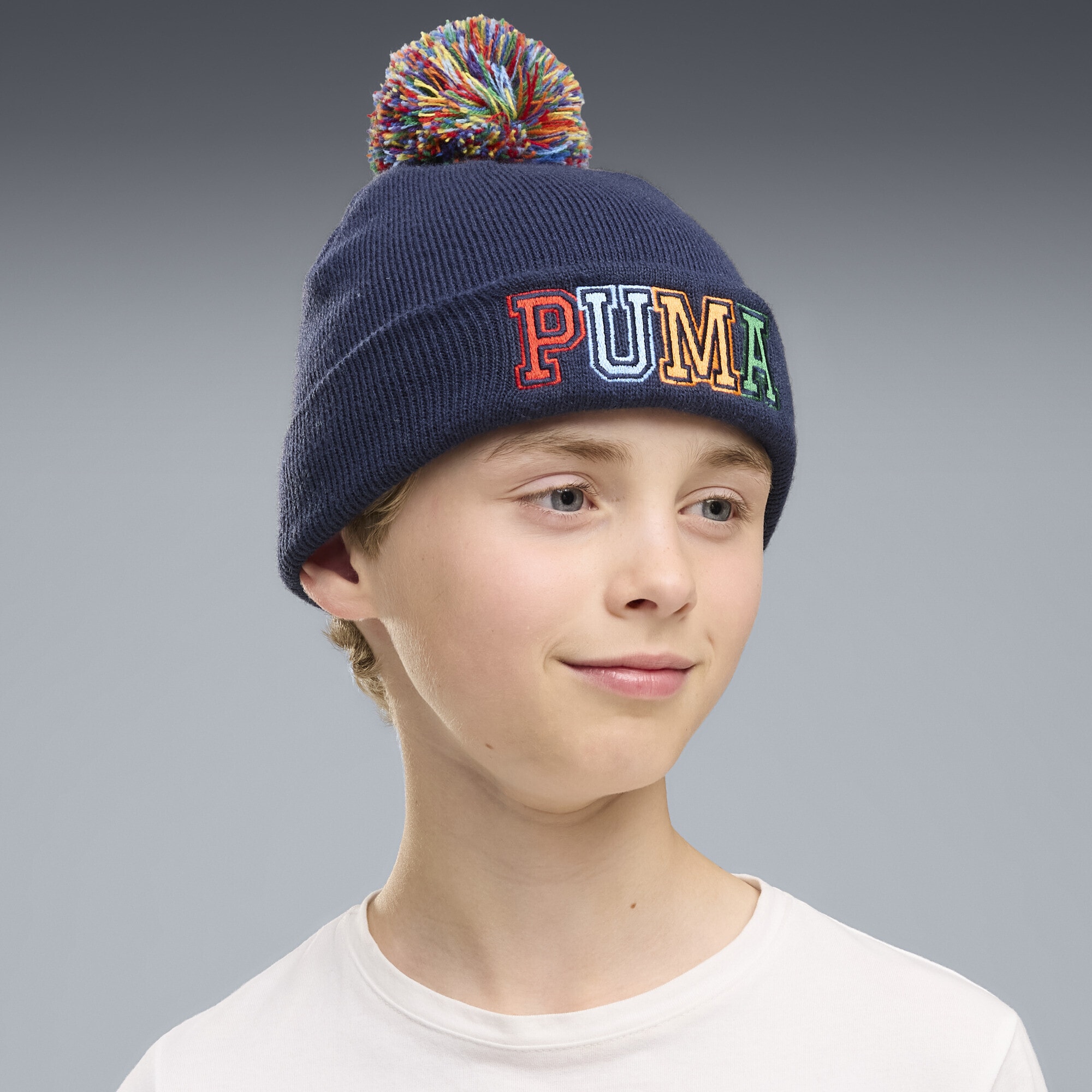 PUMA Beanie »Pom Pom Beanie mit mittelhoher Krone Jugendliche«
