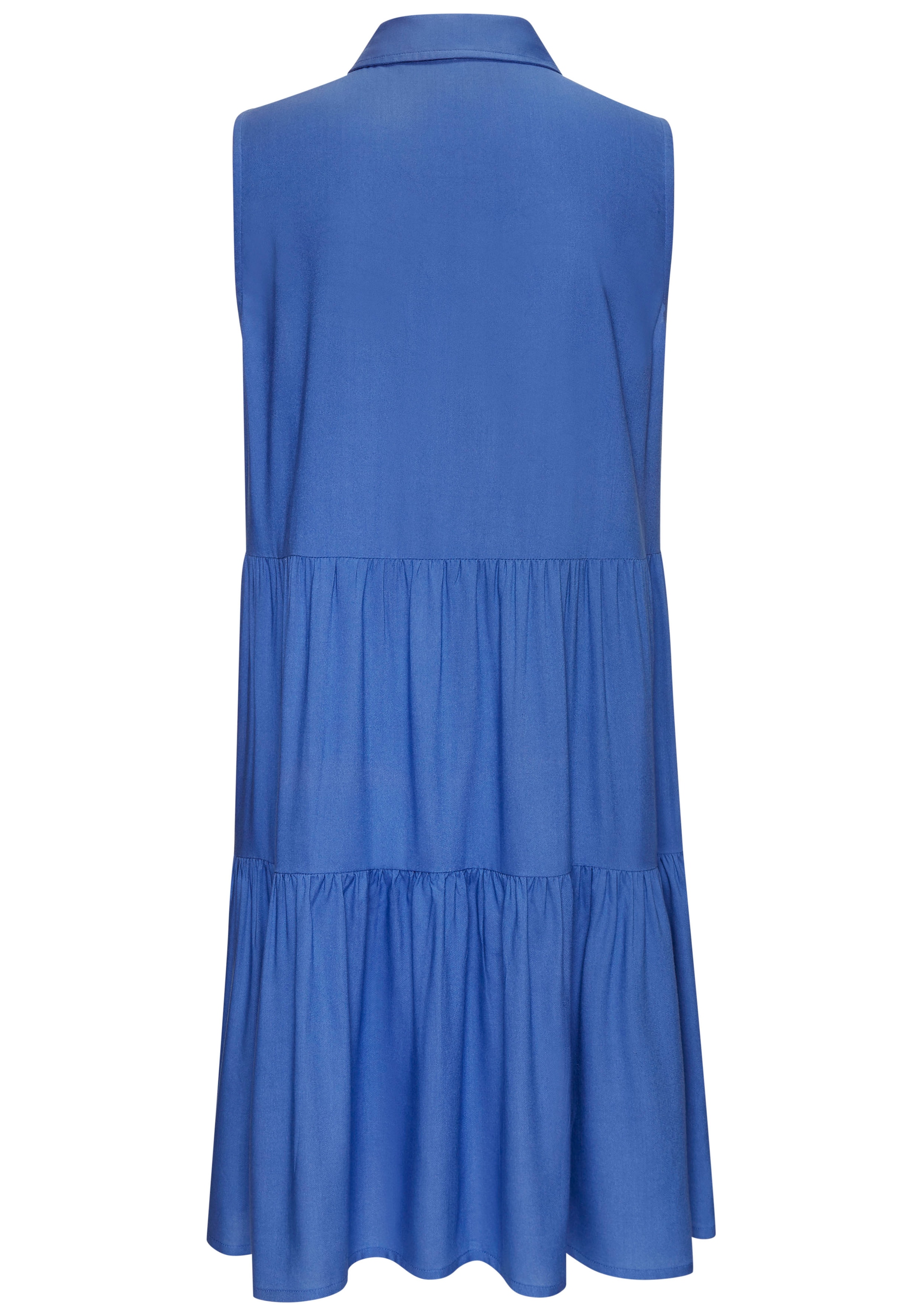 Vivance Sommerkleid, aus gewebter Viskose, Blusenkleid mit Knopfleiste und Hemdblusenkragen