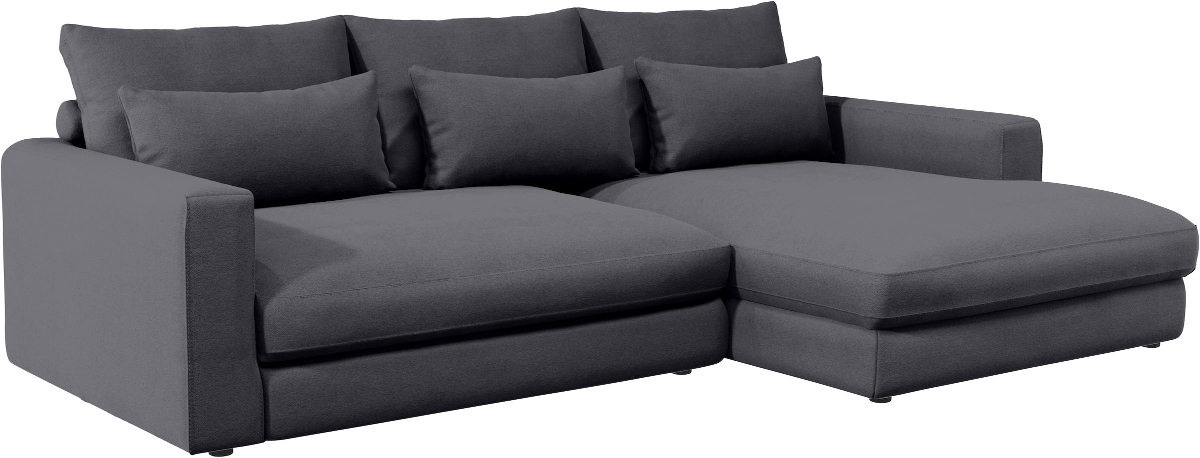 Home affaire Ecksofa »Darwin, viele Kissen, extra tiefe Sitzfläche, 271/89/171 (B(H/T)«, gemütlich und weich, L-Form, mit extra softem Sitzkomfort, Cord