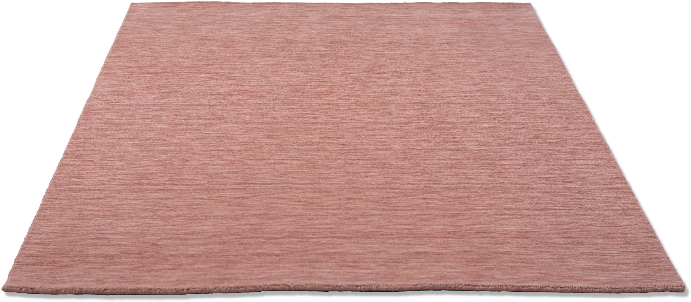 THEKO Wollteppich »Holi«, rechteckig, Uni-Farben, kaufen BAUR mit Wolle, Knüpfoptik reine | handgewebt meliert, leicht