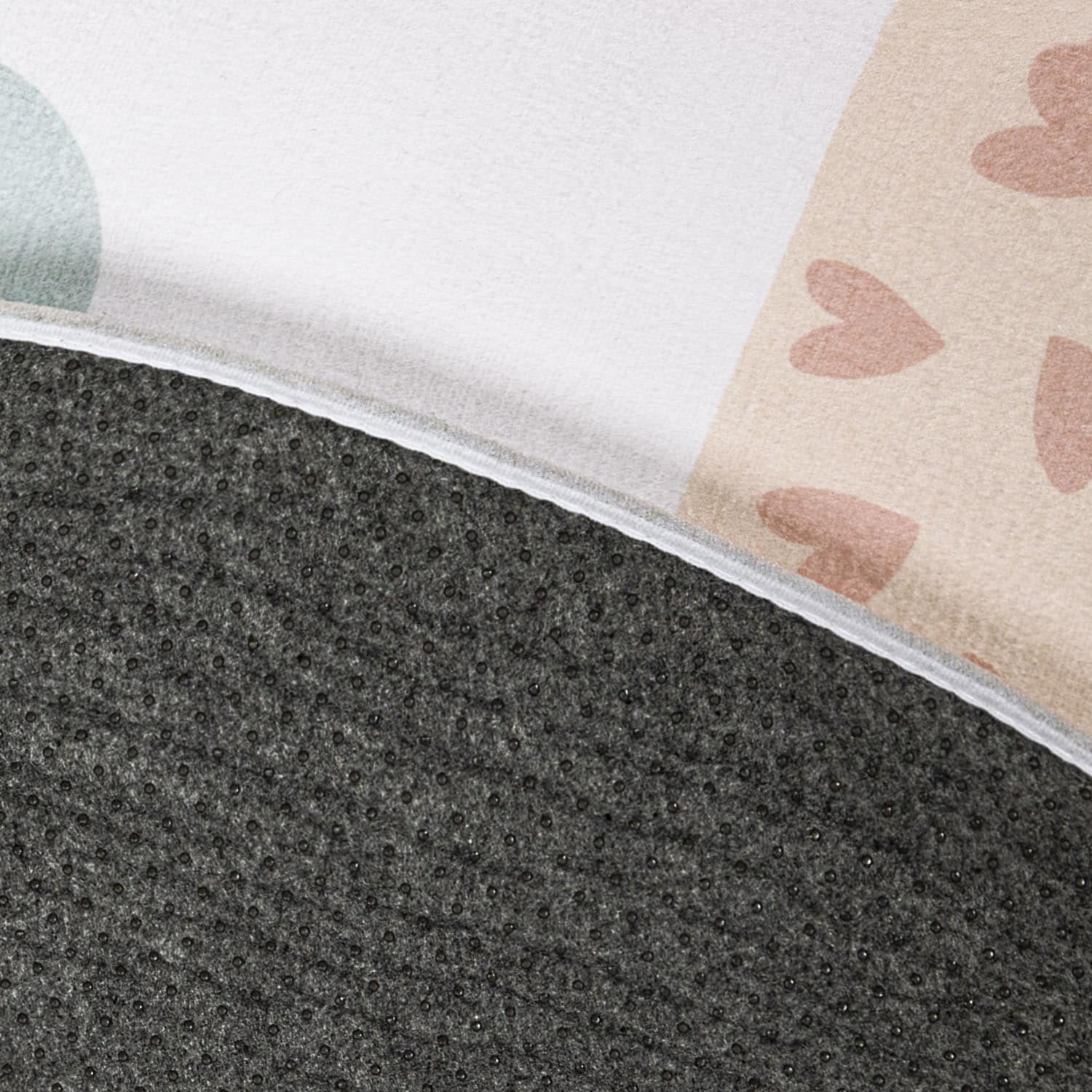 Paco Home Kinderteppich »Chicos 554«, rund, 2 mm Höhe, gewebt, Patchwork Design, mit Schriftzug & Regenbogen oder Sternen