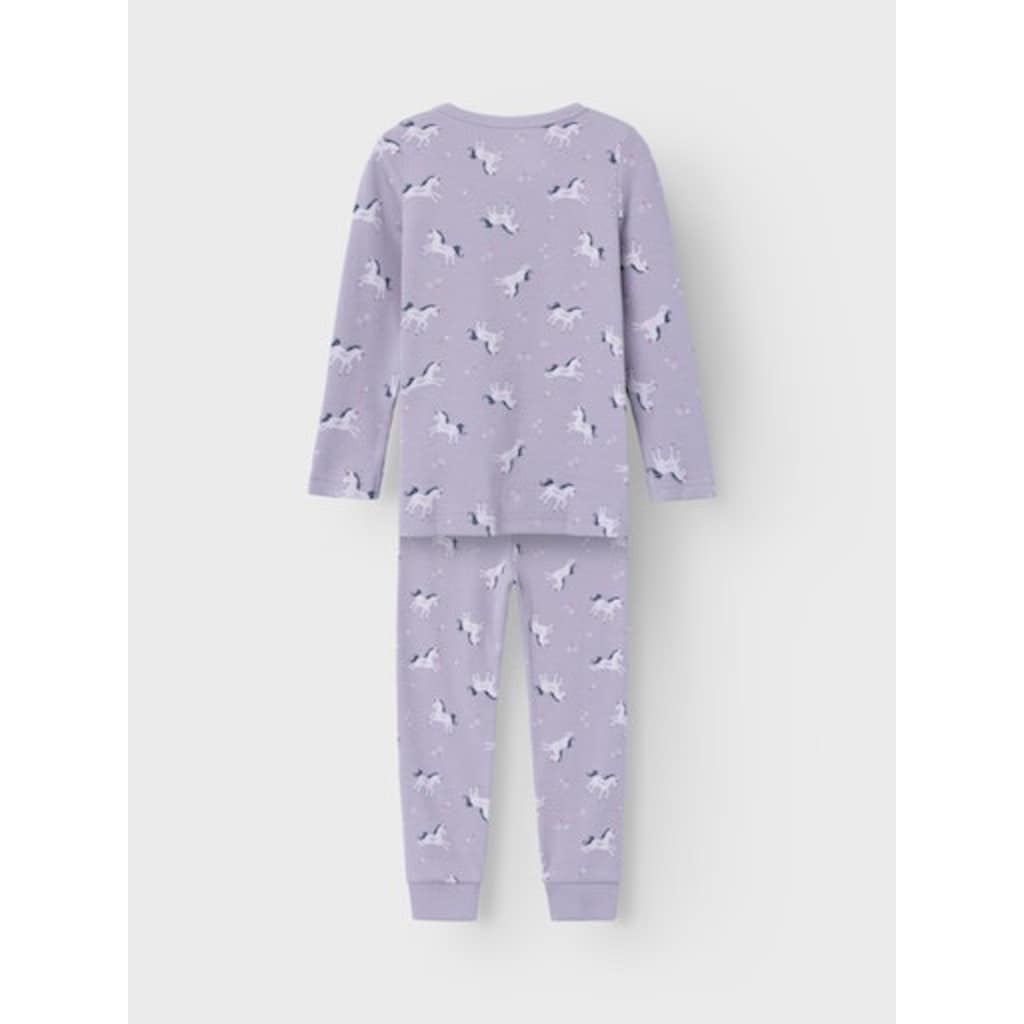 Name It Schlafanzug »NMFNIGHTSET LAVENDER UNICORN RIB NOOS«, (Set, 2 tlg.)