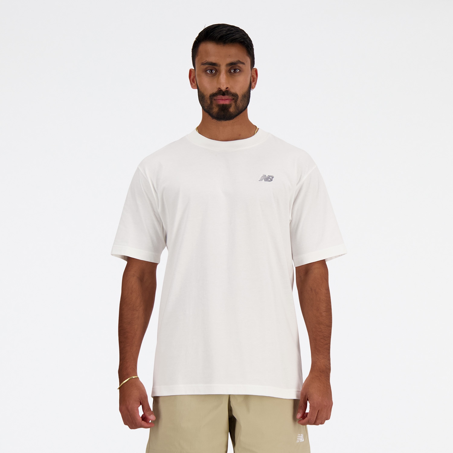 New Balance T-Shirt "SPORT ESSENTIALS COTTON T-SHIRT" sportlicher Stil, mit Rundhalsausschnitt, ohne Verschluss, Kurzarm