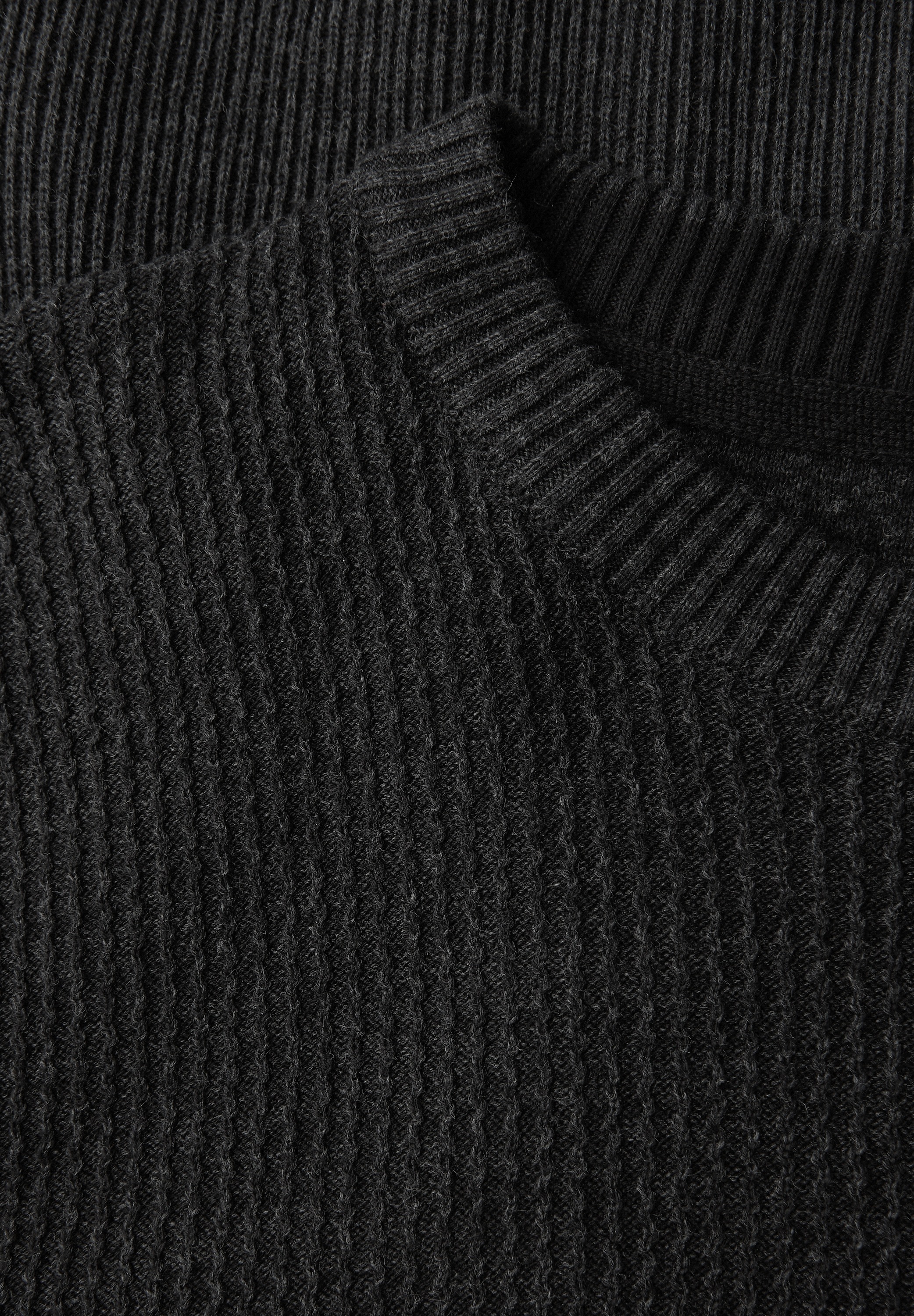 STREET ONE MEN Strickpullover, aus reiner Baumwolle