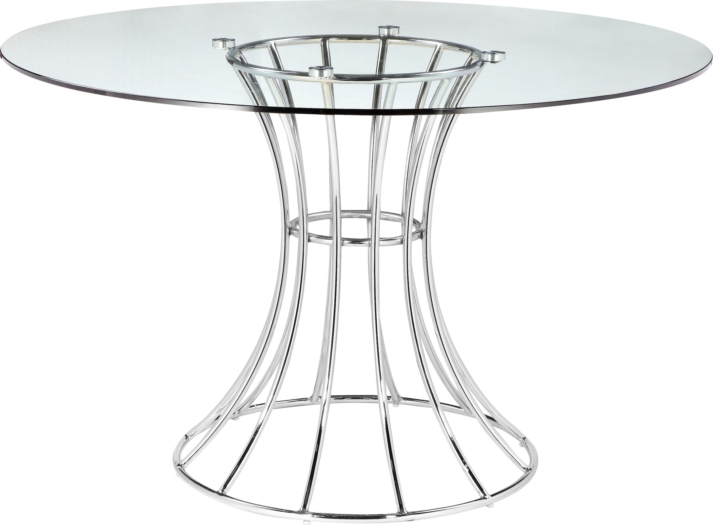 »Danice«, verchromten Esstisch bestellen Glastisch aus Leonique | Metall, BAUR Gestell