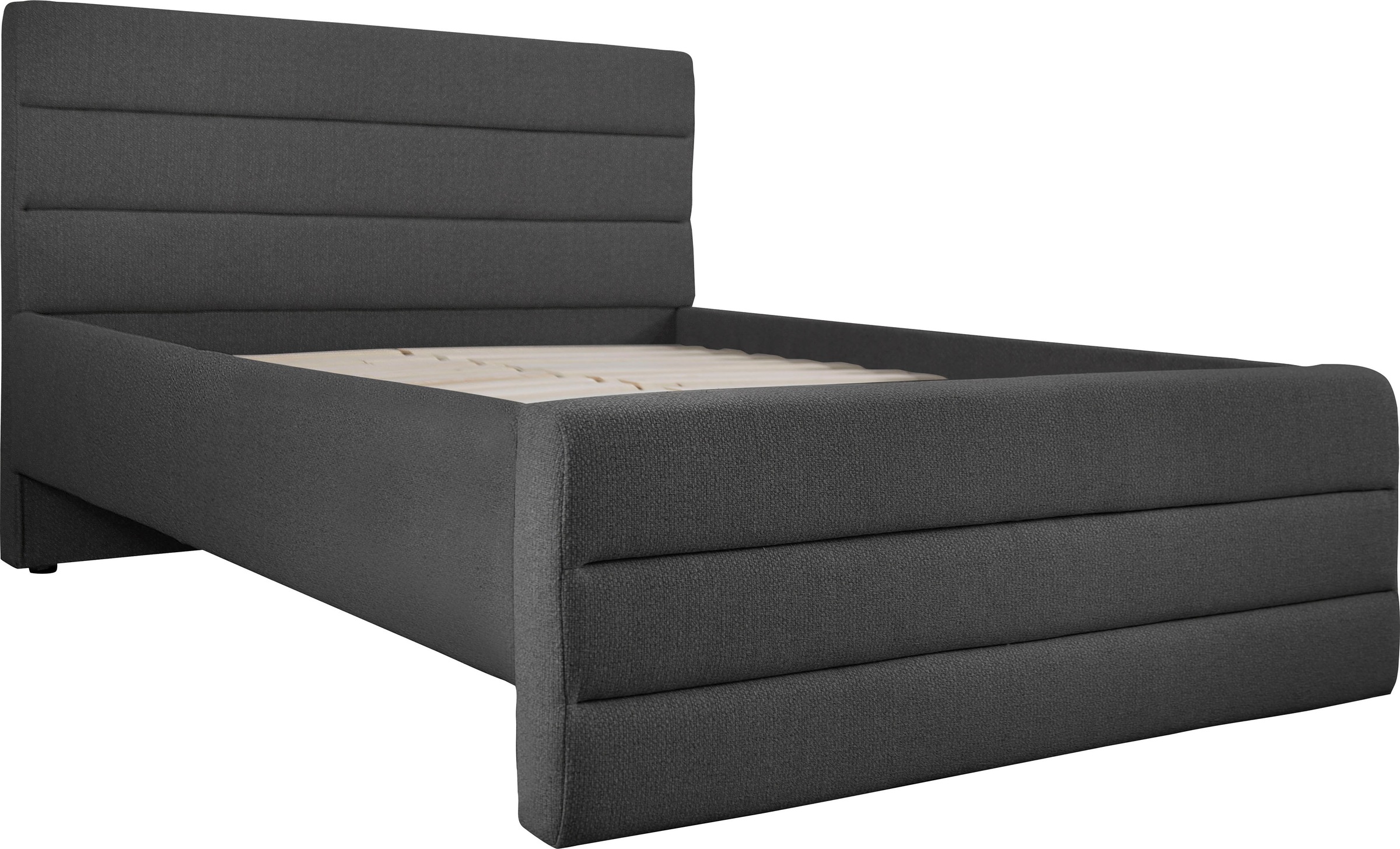OTTO products Polsterbett »Merrit«, Quernaht im Kopf- und Fußteil, in 5 Breiten, auch in 220 cm Länge