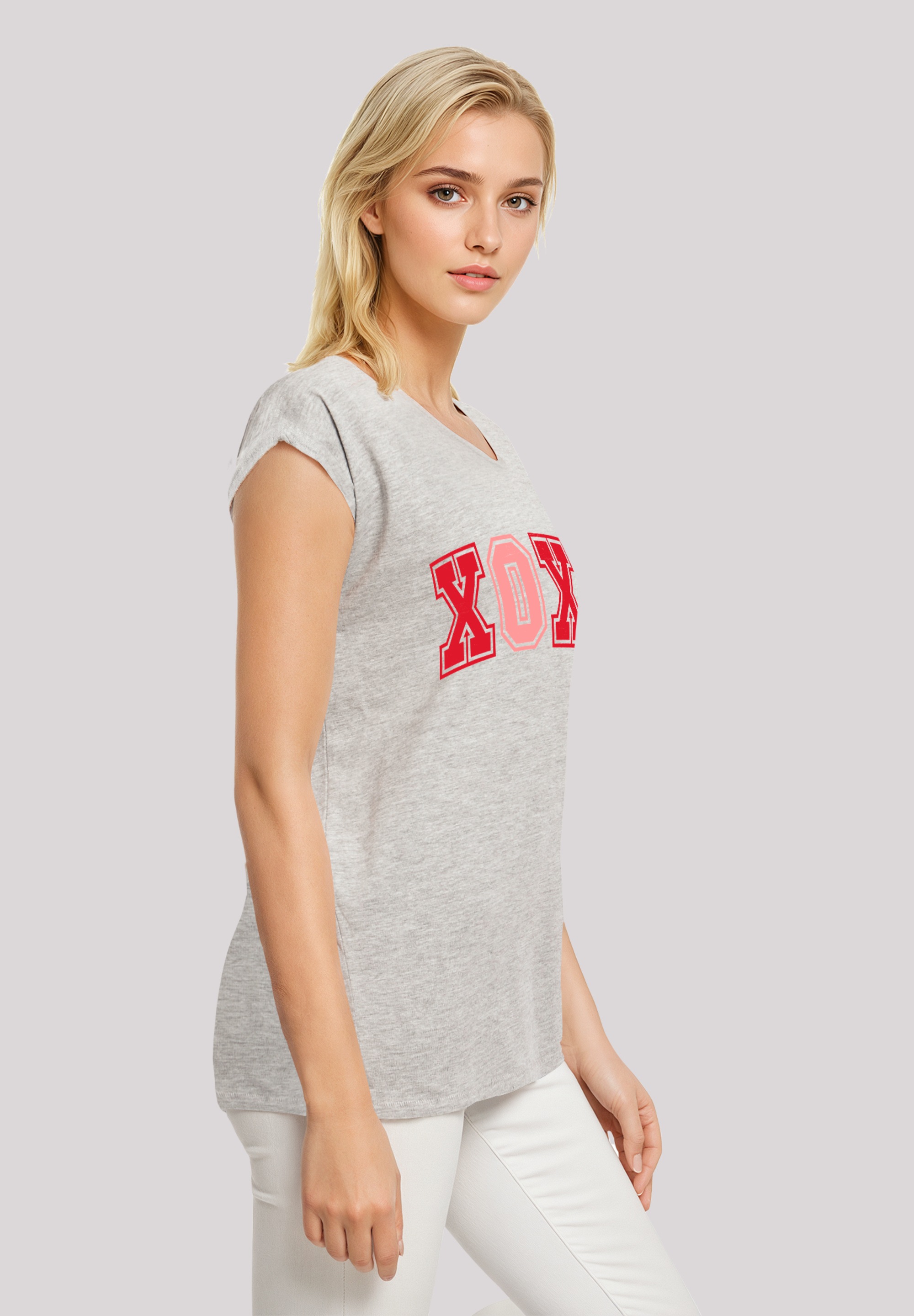 F4NT4STIC T-Shirt »xoxo Varsity College Valentinstag«, Premium Qualität