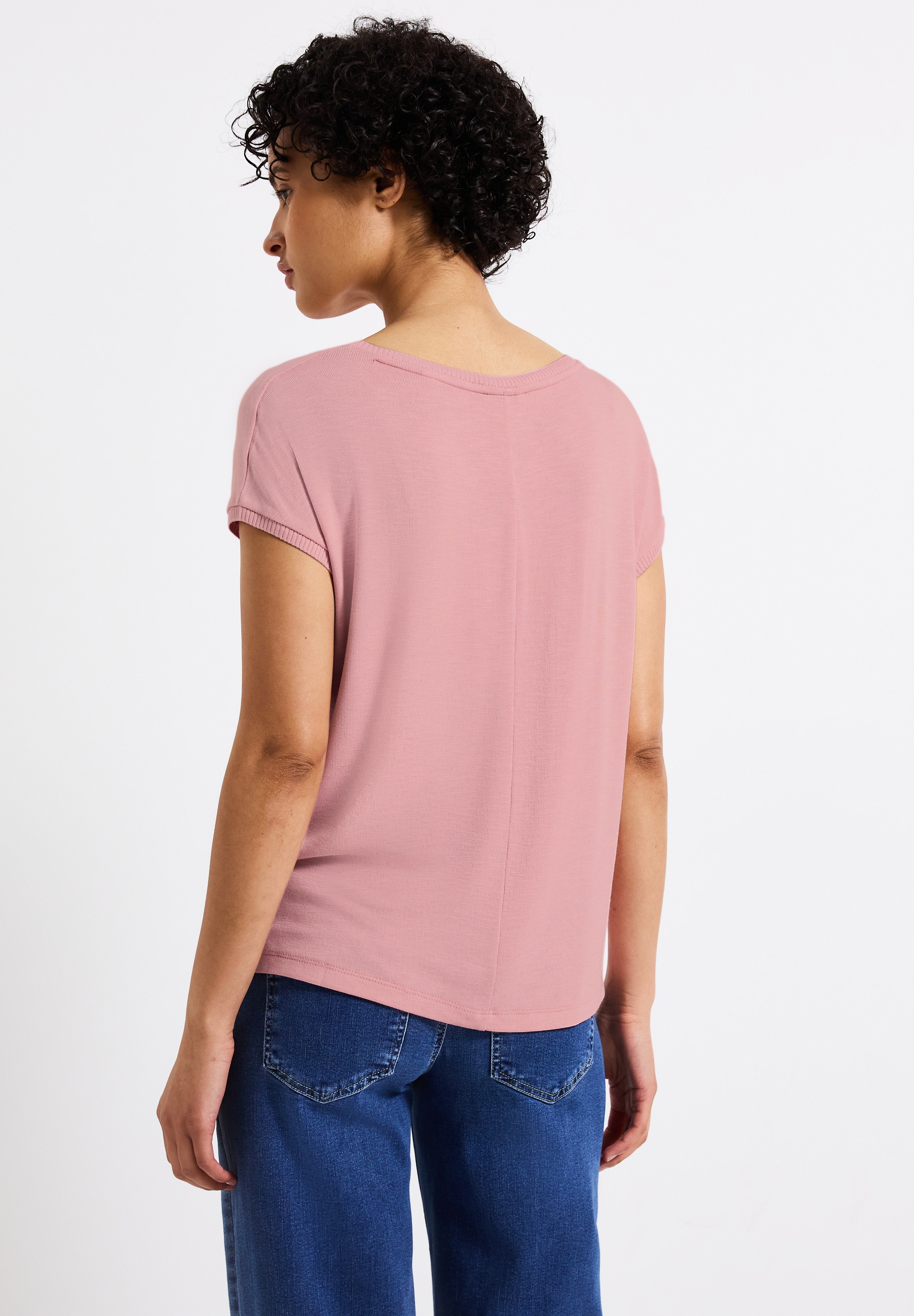 STREET ONE T-Shirt, mit Materialmix