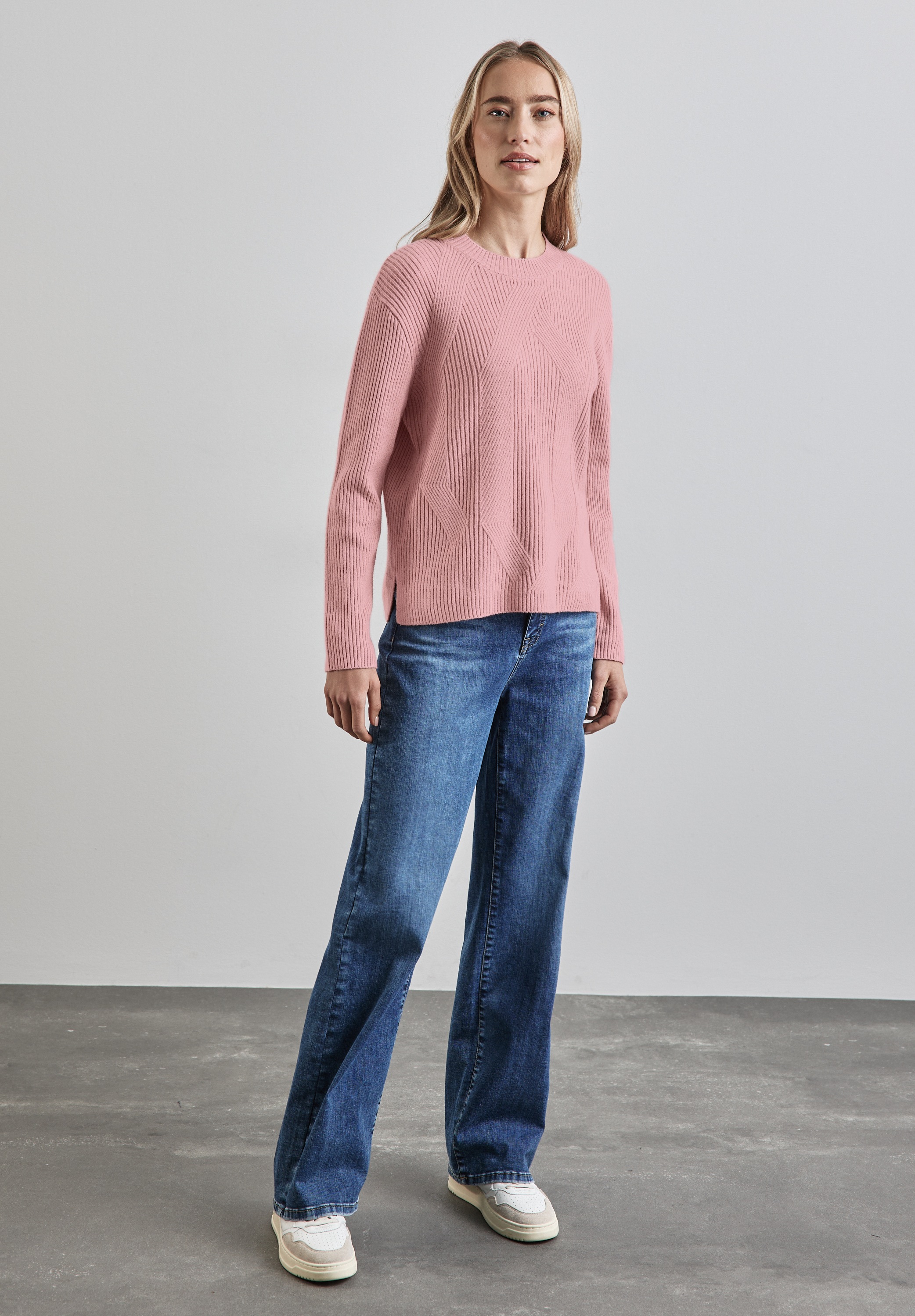STREET ONE Strickpullover, mit Stehkragen