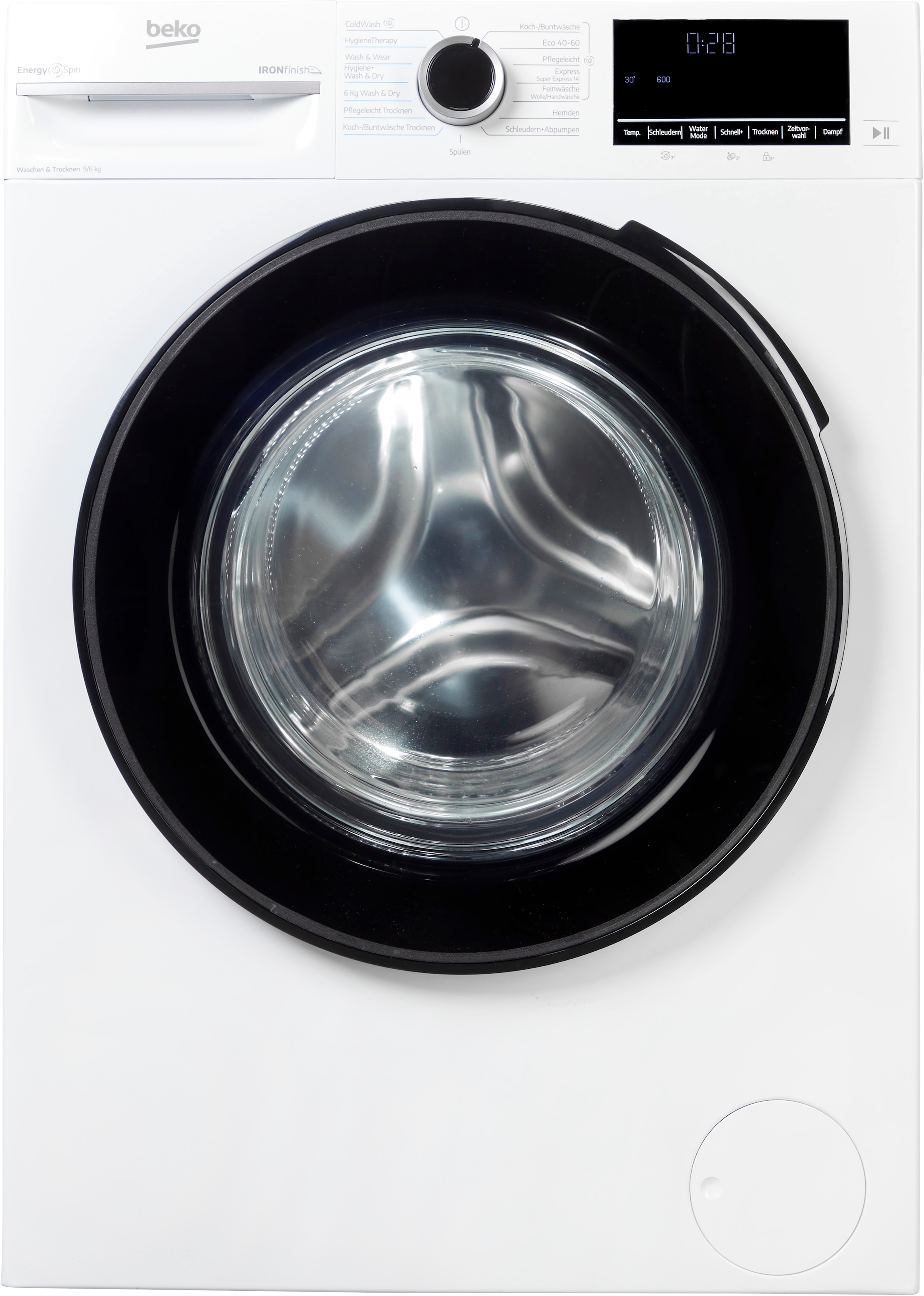 BEKO Waschtrockner »BM3DT4944W« 9 kg /6 kg 76 dB(A) Waschen & Trocknen in einem: 9 kg / 6 kg, Dampffunktion