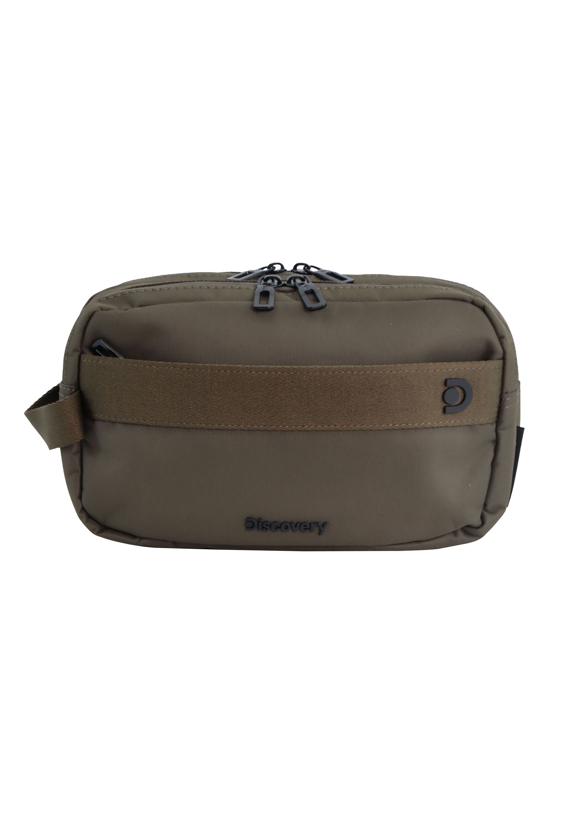 DISCOVERY Kulturbeutel "Downtown"khaki, Kunstfaser, unifarben, Taschen, aus recyceltem RPET-Polyester