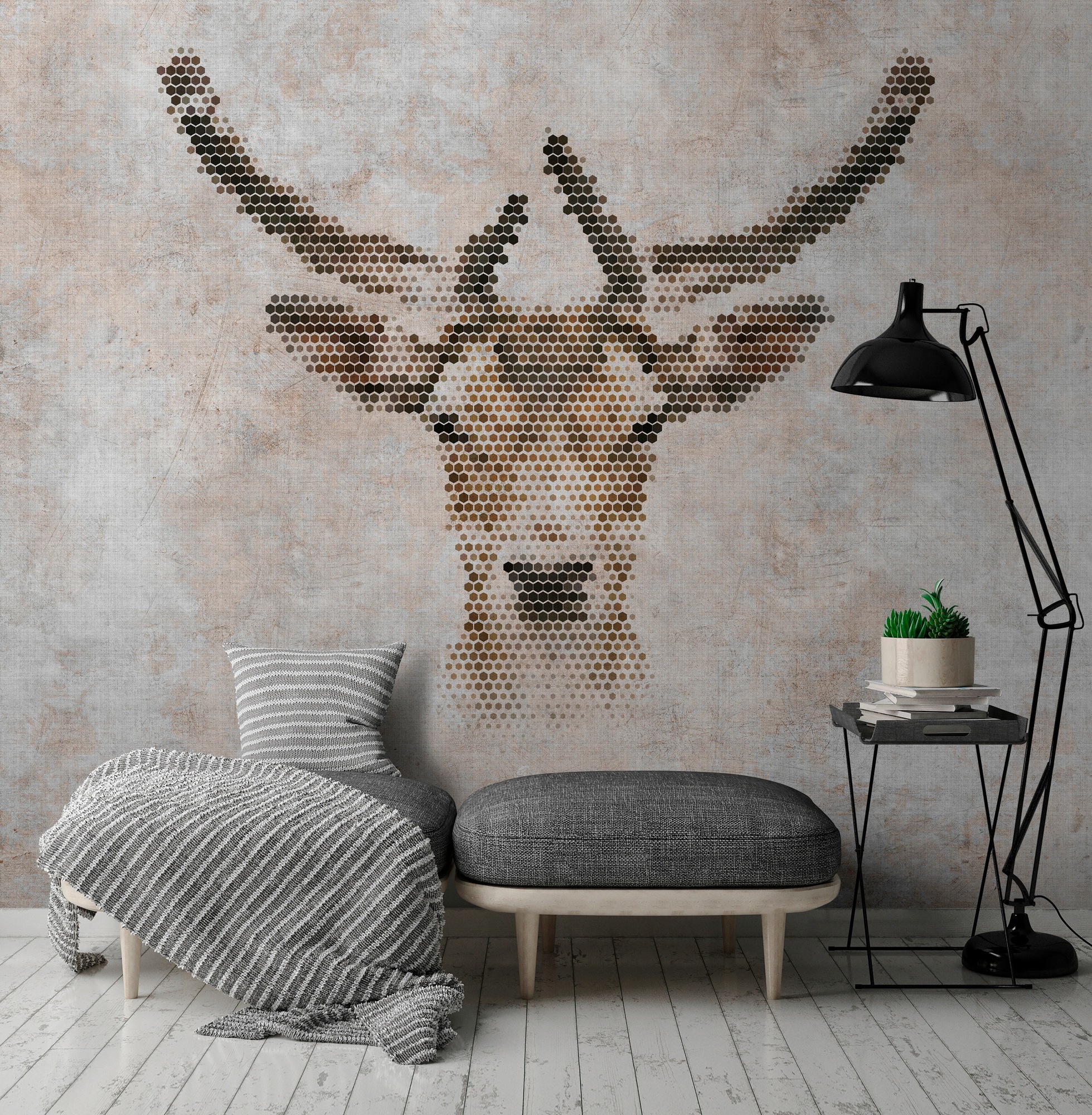 living walls "Walls by Patel Big Three 3" glatt Vlies, Wand, Schräge günstig online kaufen