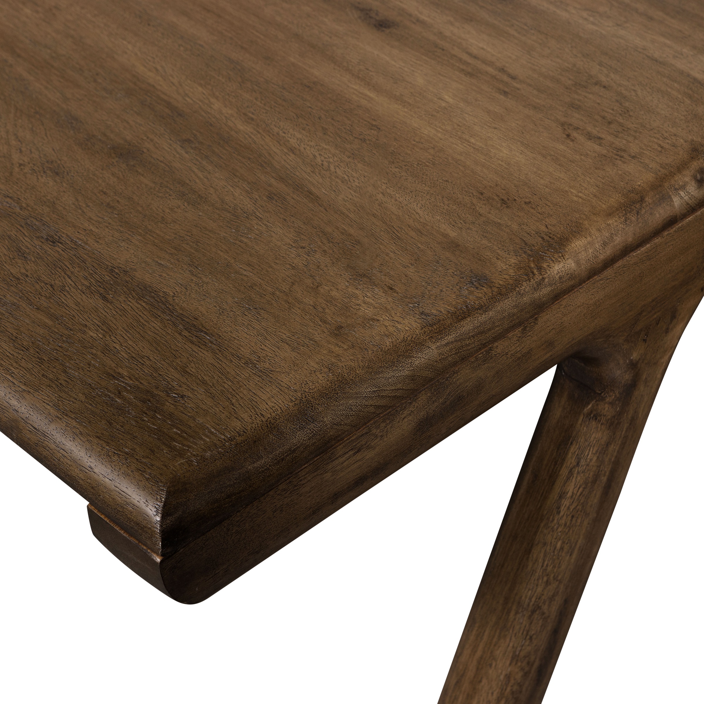 WOOOD Schreibtisch »Tug aus Mangoholz mit abgerundeter Formgebung 130x60x78 cm« Tragkraft 35 kg, Holz mit sichtbarer Maserung, einfach zu montieren