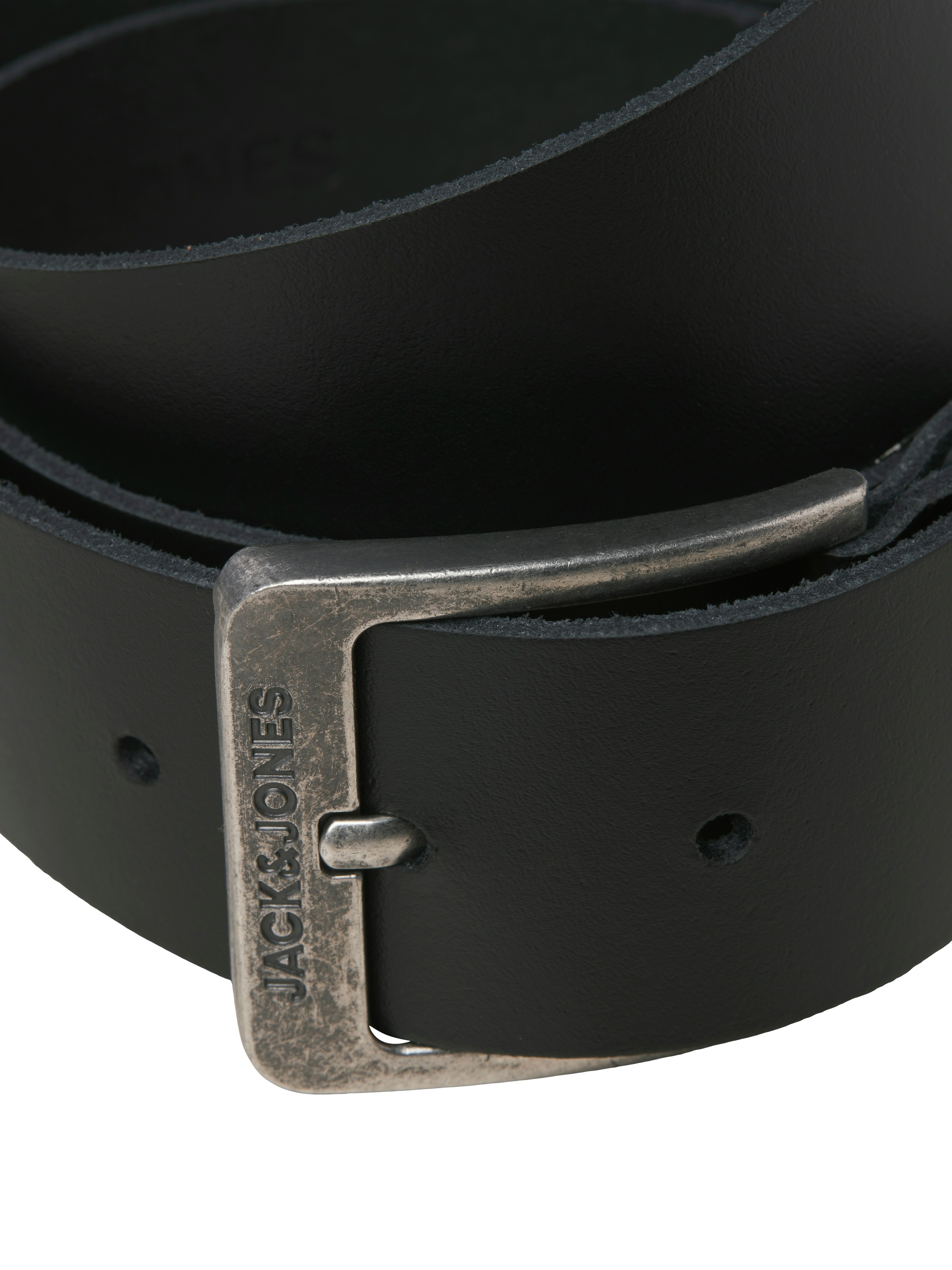 Jack & Jones Ledergürtel "JACBRAGA LEATHER BELT SN" mit silberner Schließe günstig online kaufen