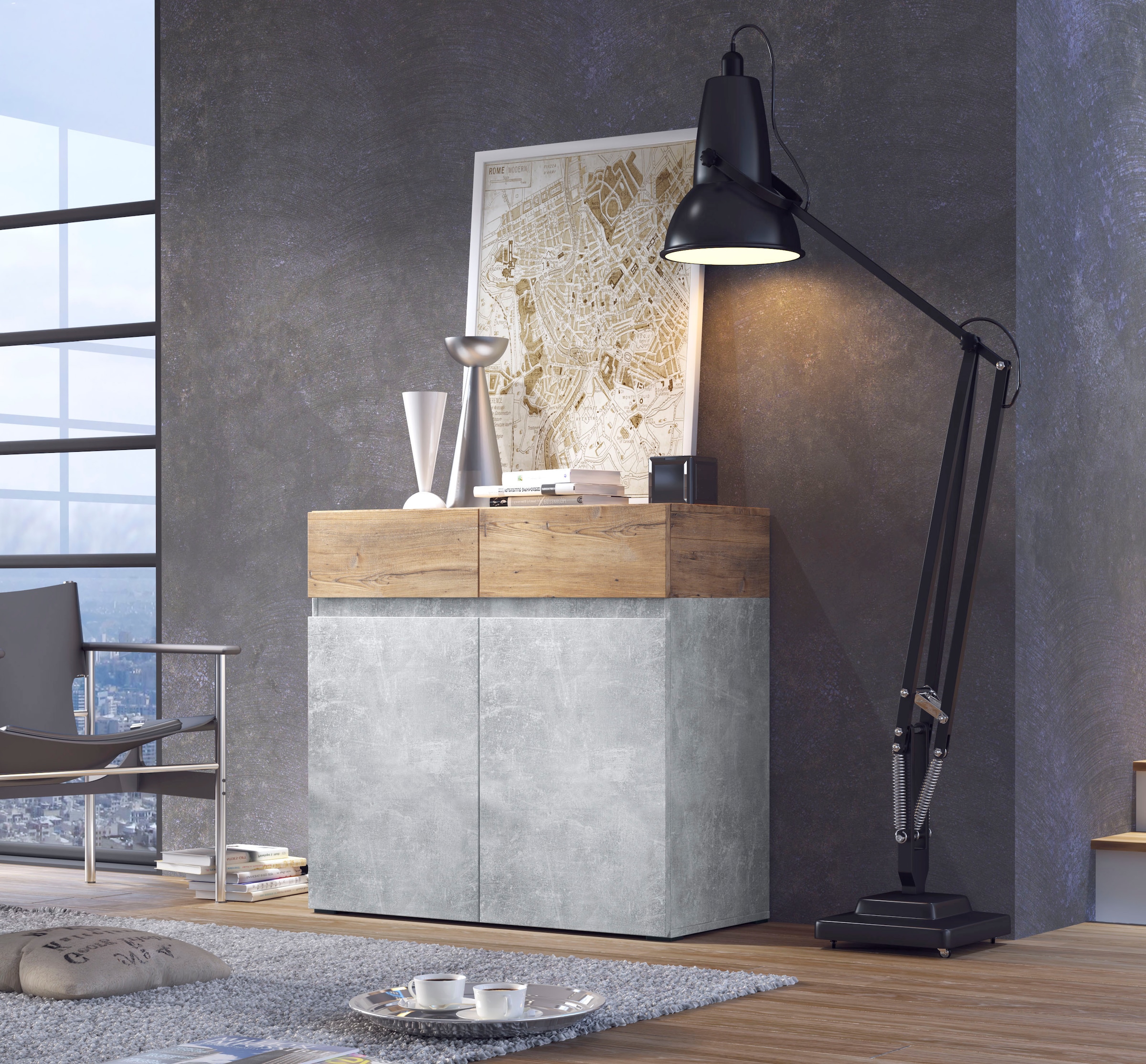 Home affaire Kommode "Rimini" Breite 90 cm günstig online kaufen