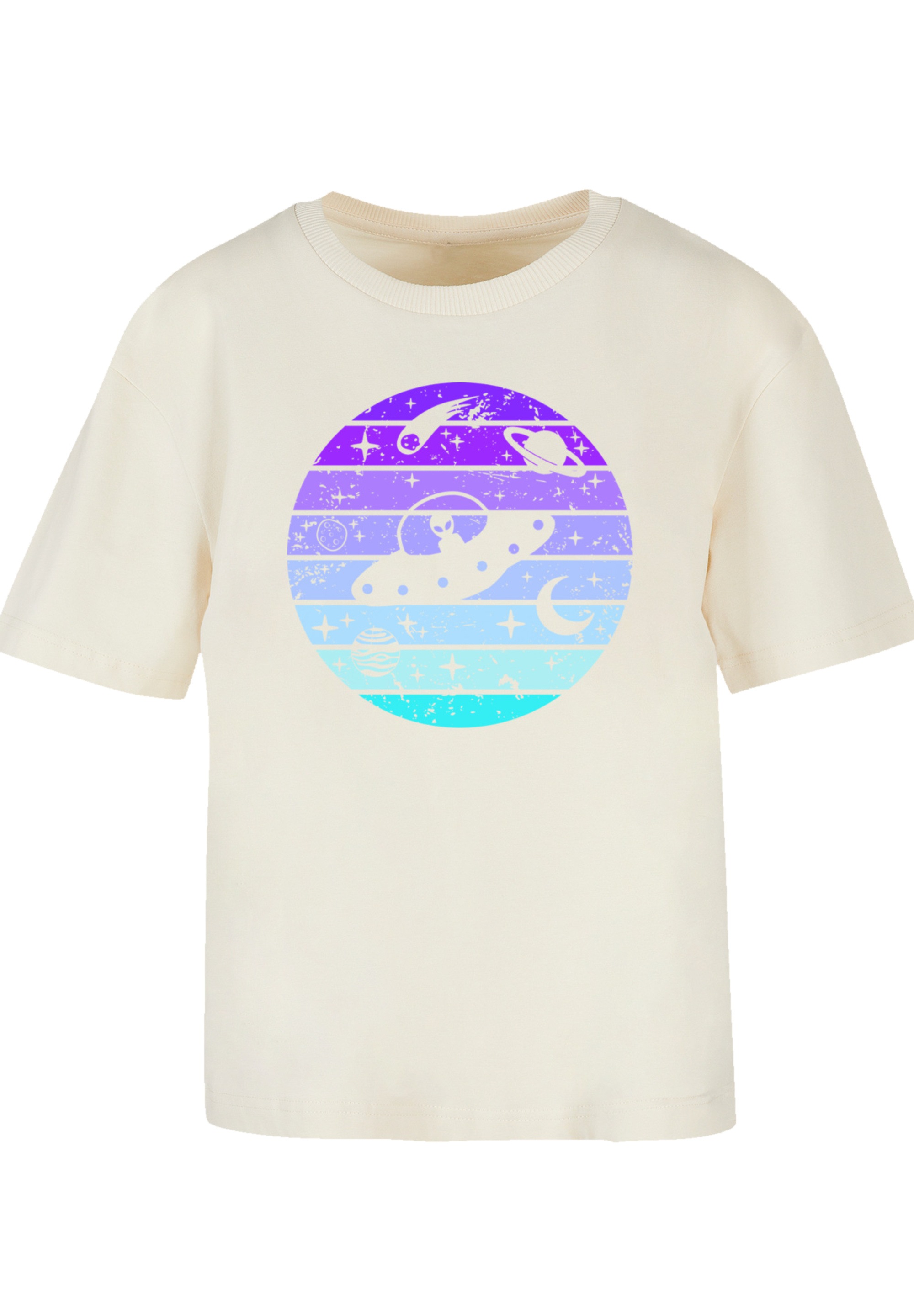 F4NT4STIC T-Shirt »Retro Alien Weltraum Sonnenuntergang«, Premium Qualität