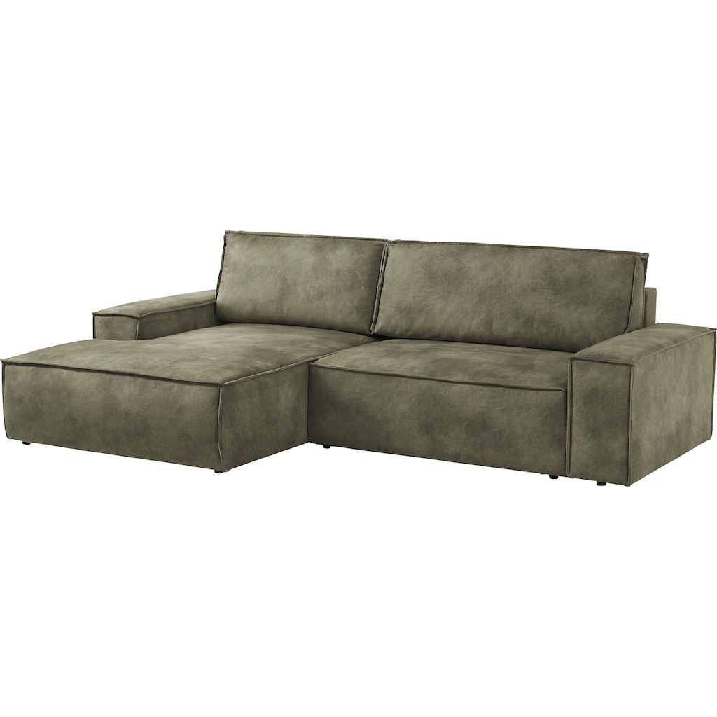 Ecksofa SHERWOOD Schlafsofa, mit Bettkasten, Cord-Bezug