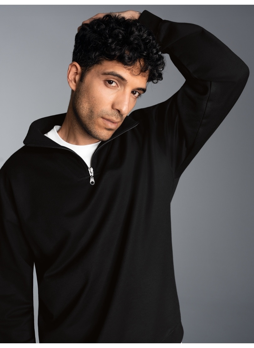 Trigema Sweatshirt »TRIGEMA Troyer in bequemer Sweat-Qualität«