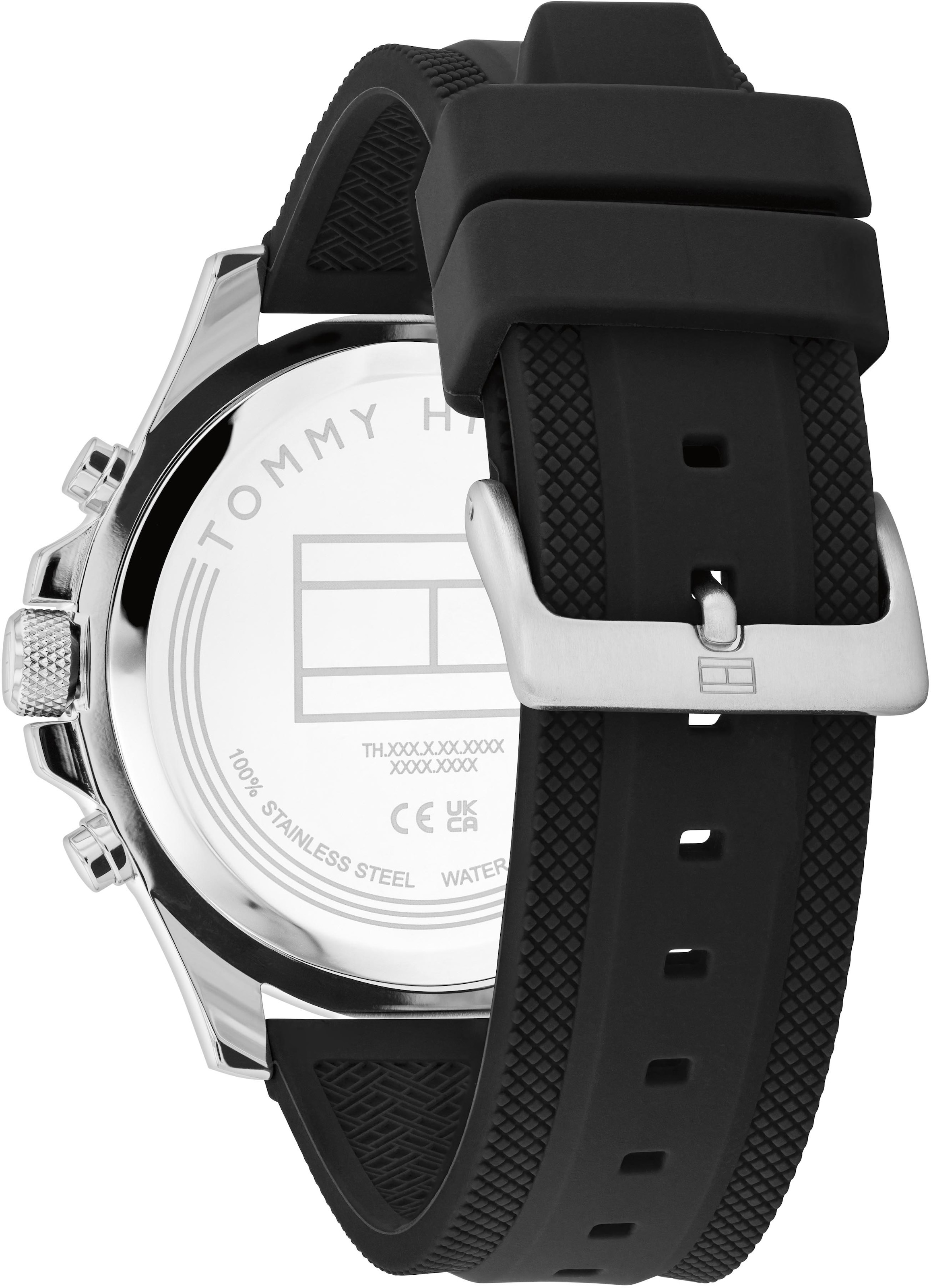 Tommy Hilfiger Multifunktionsuhr »BRYAN«, Quarzuhr, Armbanduhr, Herrenuhr, Datum, Silikonarmband