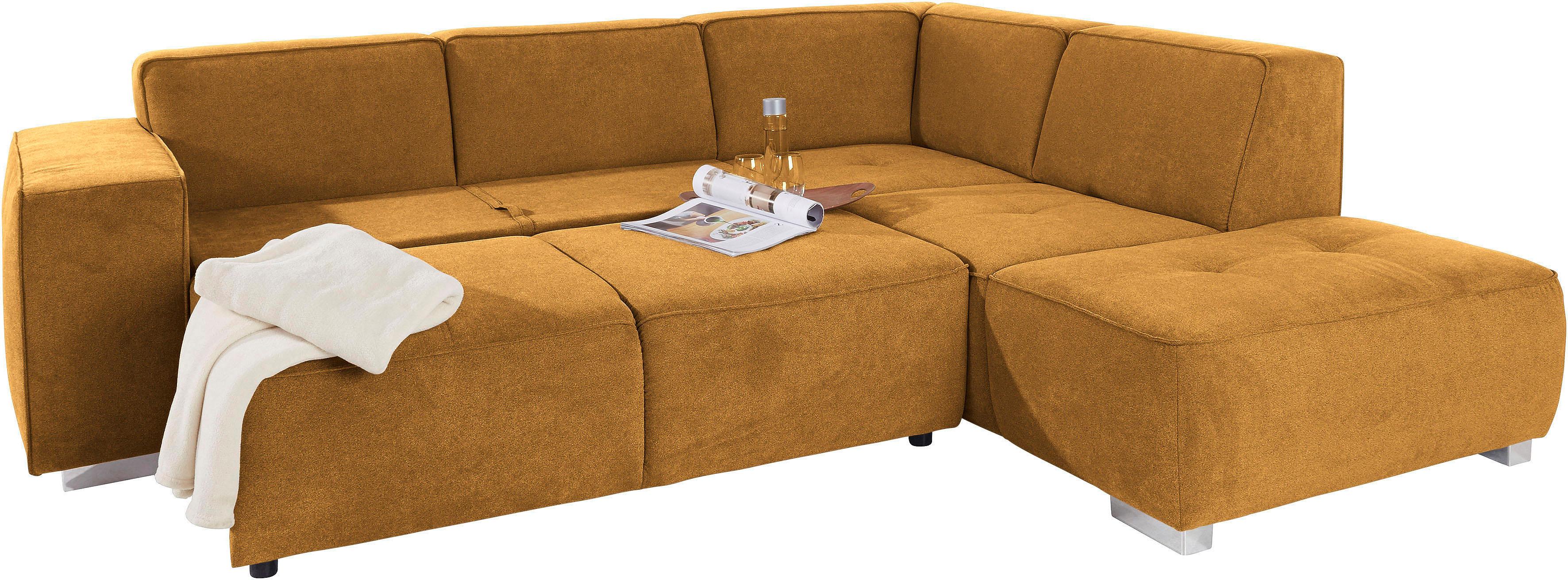 Thumbnail - INOSIGN Ecksofa "Sapporo L-Form", wahlweise Bettfunktion oder Sitztiefenverstellung, Federkern