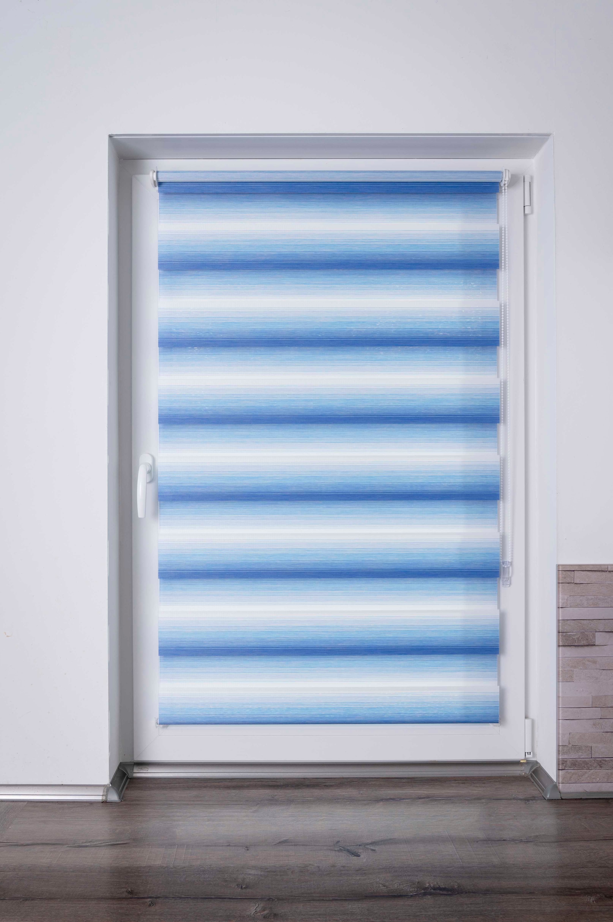 K-HOME Doppelrollo »Doppelrollo mit schönen Farbverlauf« Lichtschutz ohne Bohren freihängend