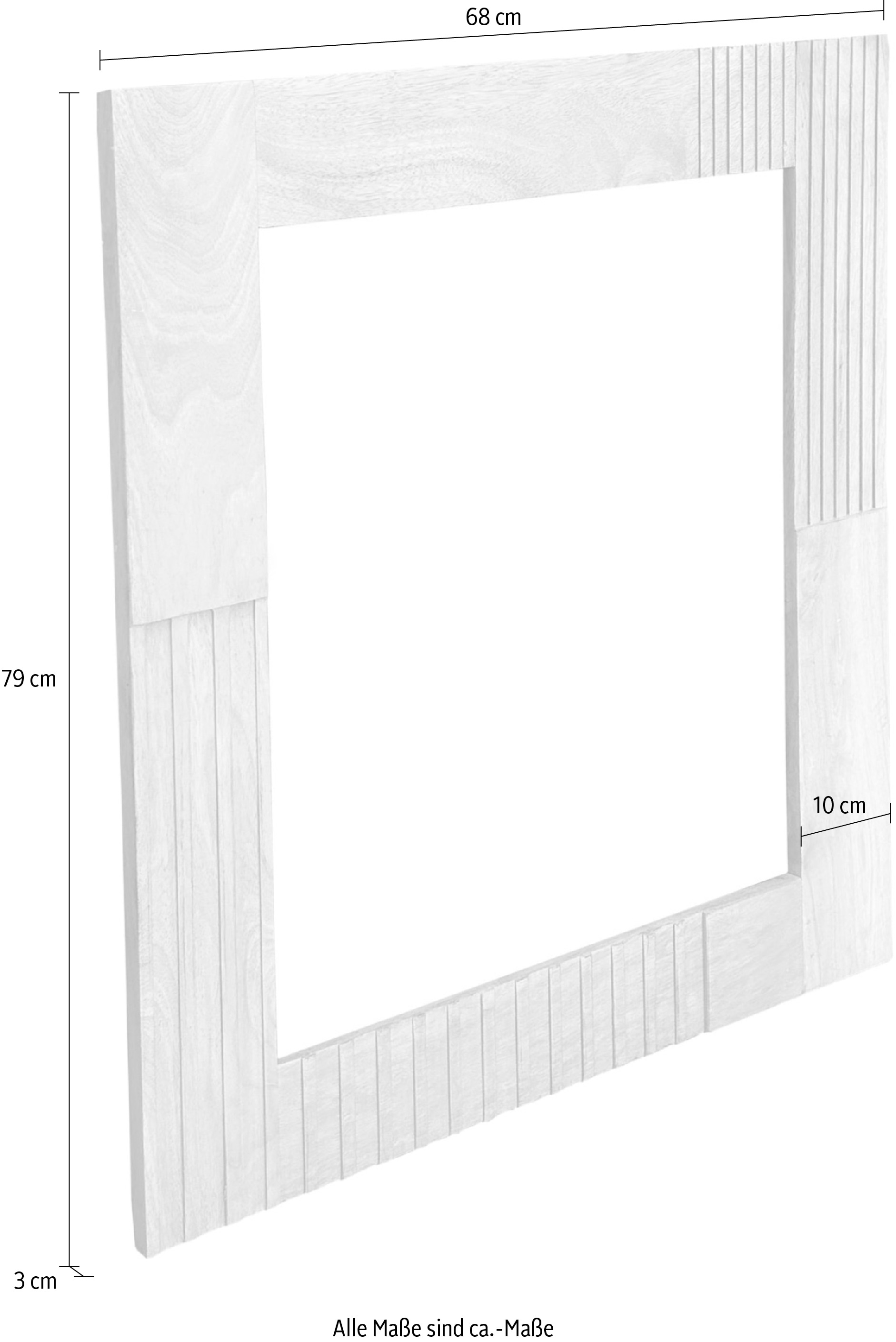 SIT Wandspiegel »Flurpiegel – Massiver Mangoholz‑Rahmen, wohnlicher Deko‑Spiegel« Massiver Mangoholz‑Wandspiegel – warmer Holzrahmen für jedes Zimmer