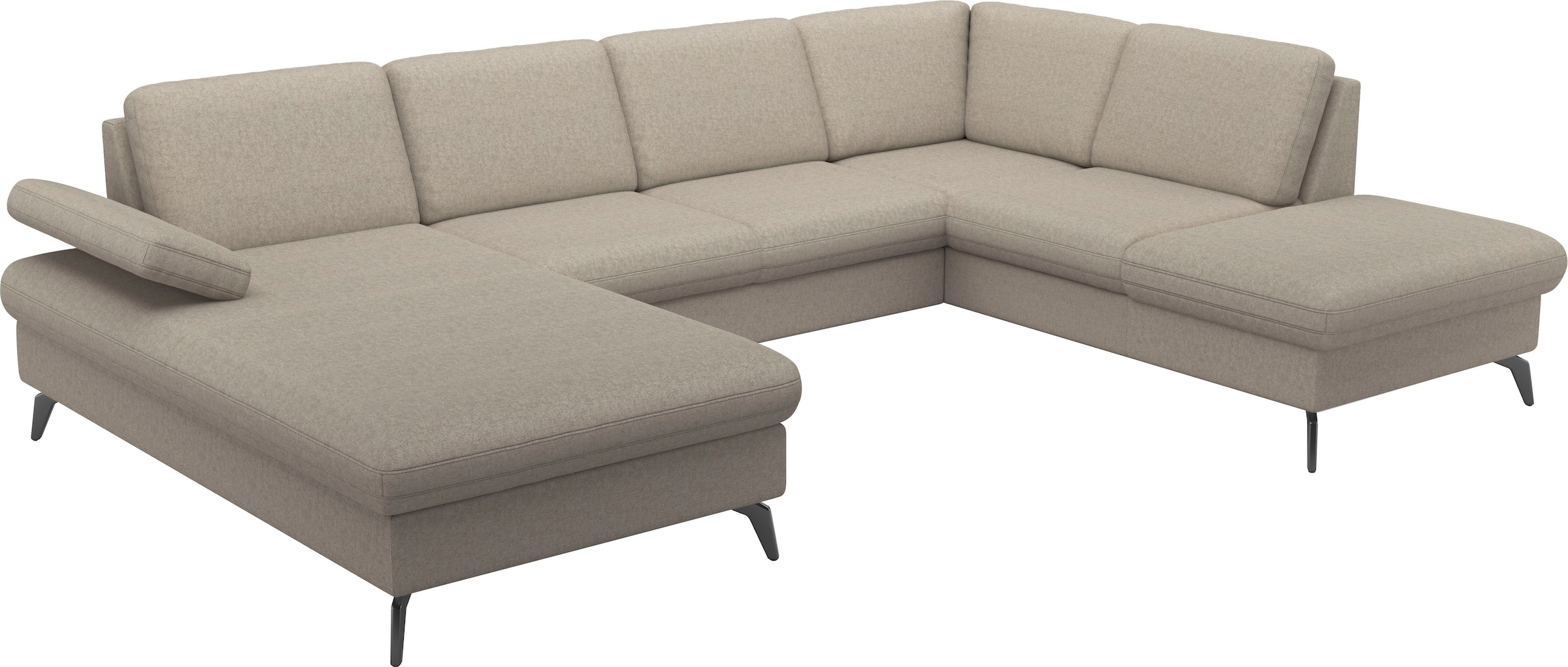 sit&more Wohnlandschaft »Morris Jubi U-Form«, inkl. Armteilfunktion und 1 Zierkissen, wahlweise mit Bettfunktion