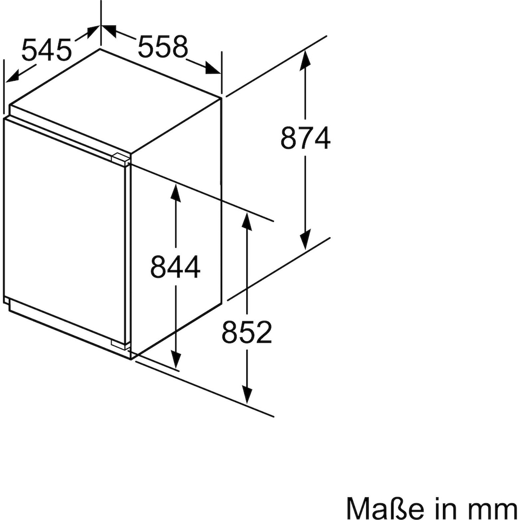 SIEMENS Einbaukühlschrank »KI22LADD0«, KI22LADD0, 87,4 cm hoch, 56 cm breit