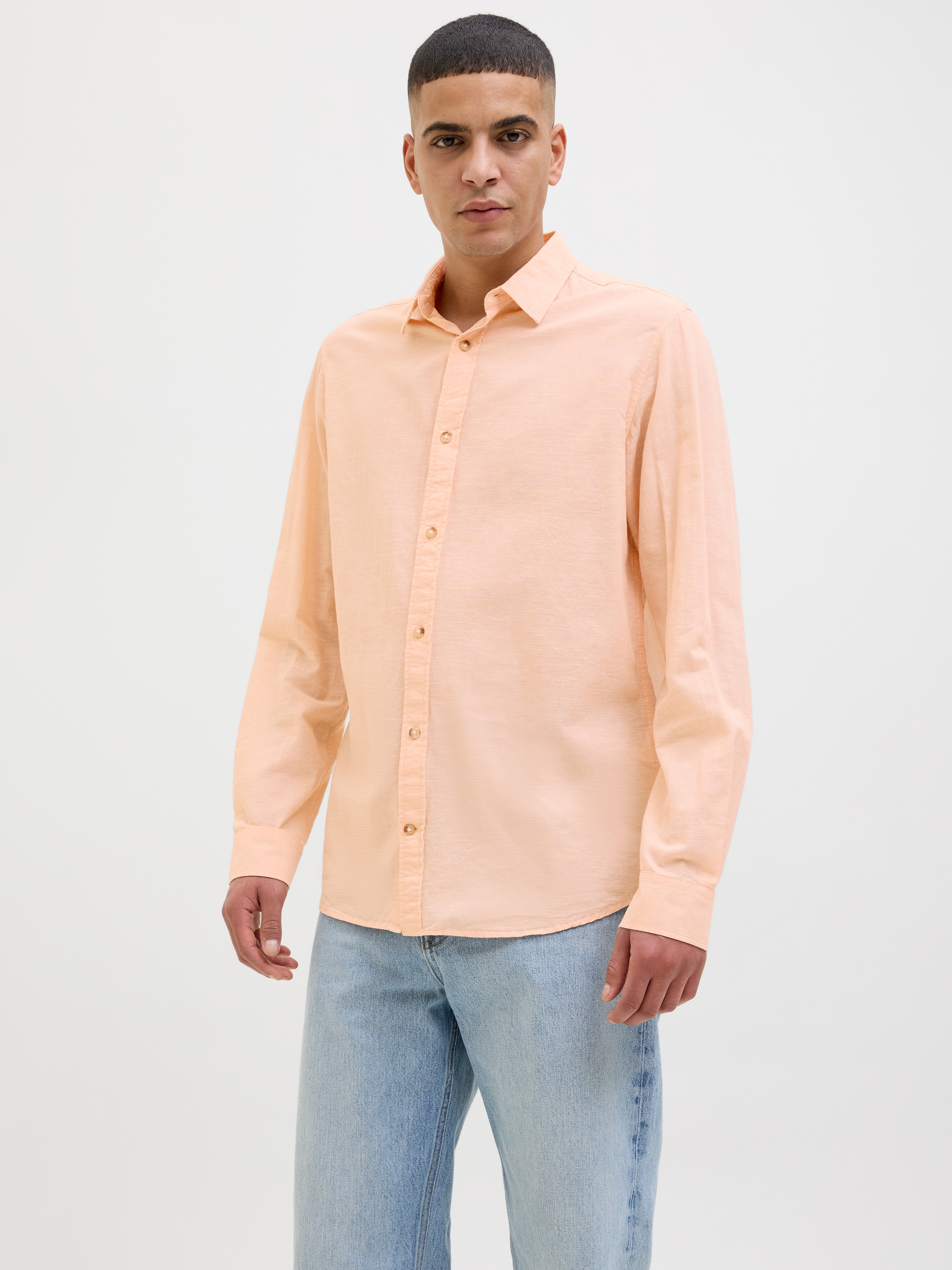 Jack & Jones Langarmhemd »JJESUMMER SHIRT LS SN«, mit Hemdkragen