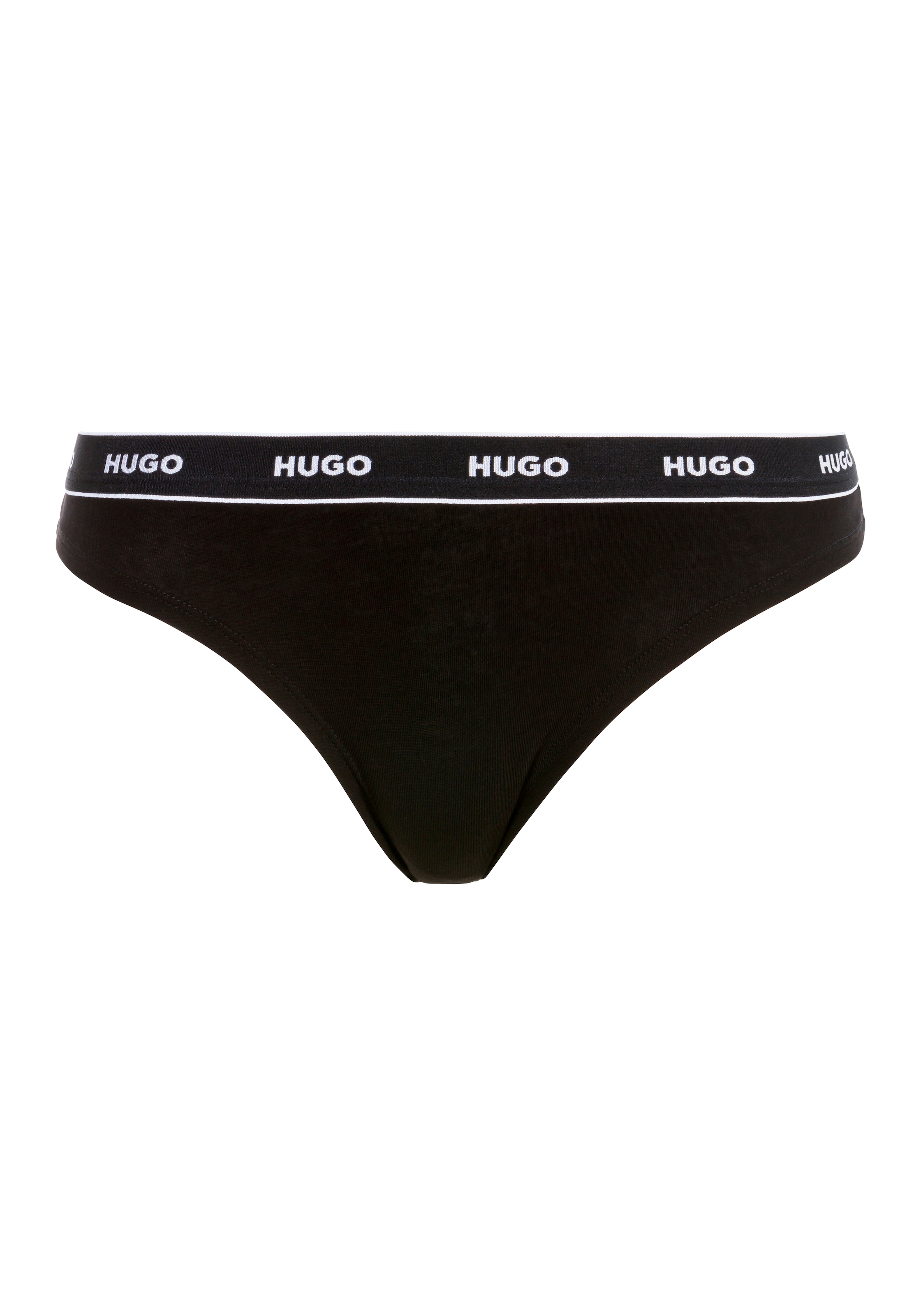 HUGO Underwear String "THONG STRIPE PYP 10", mit BOSS Schriftzug auf dem Bund