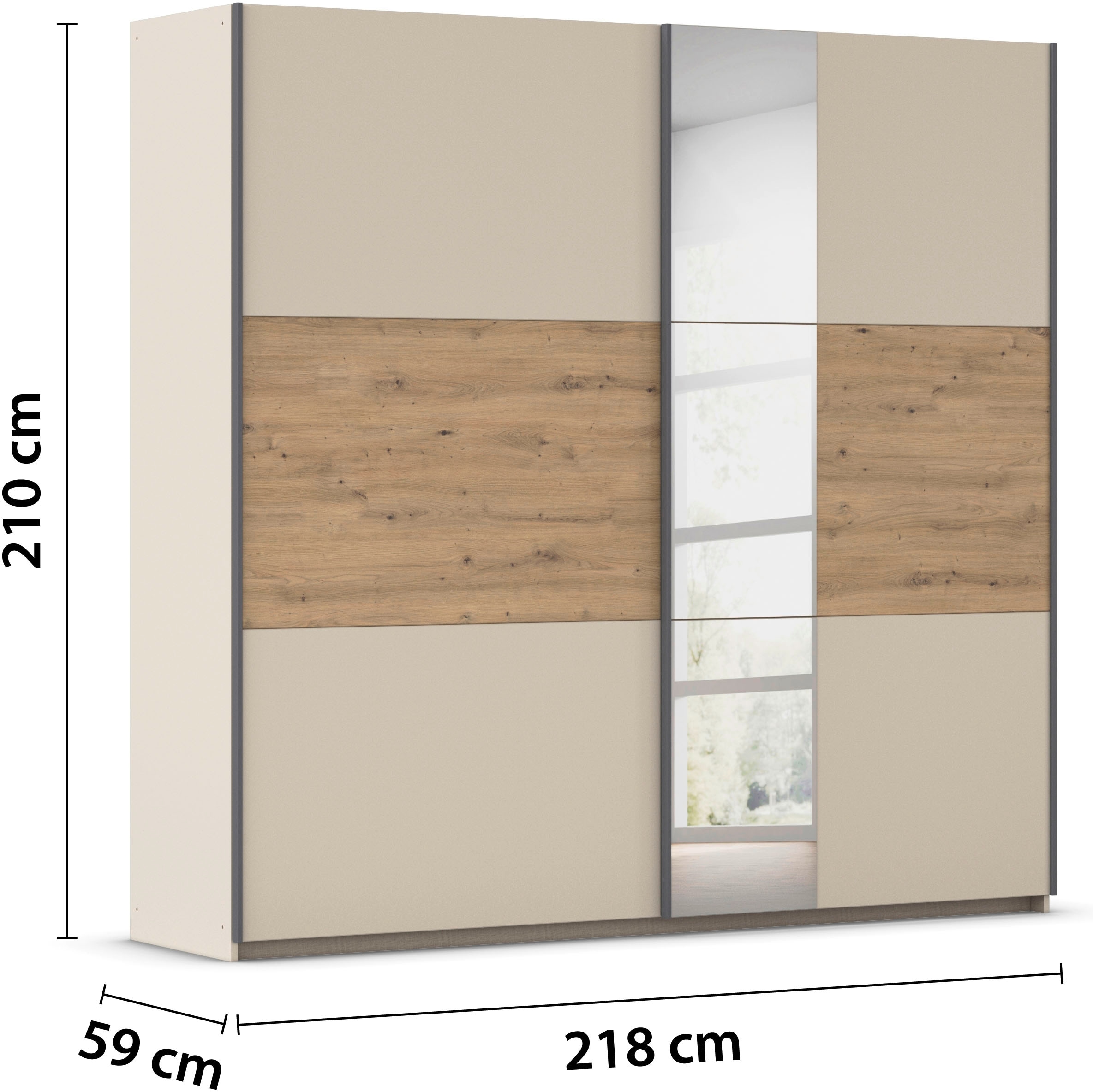 rauch Schlafzimmer-Set »Komplettschlafzimmer Schlafzimmer Schlafzimmermöbel SAJO«, (Set, 4 tlg., Set: Kleiderschrank mit/ohne Spiegel, Bett in 2 Breiten, 2 Nachttische), optional mit Spiegel am Kleiderschrank MADE IN GERMANY