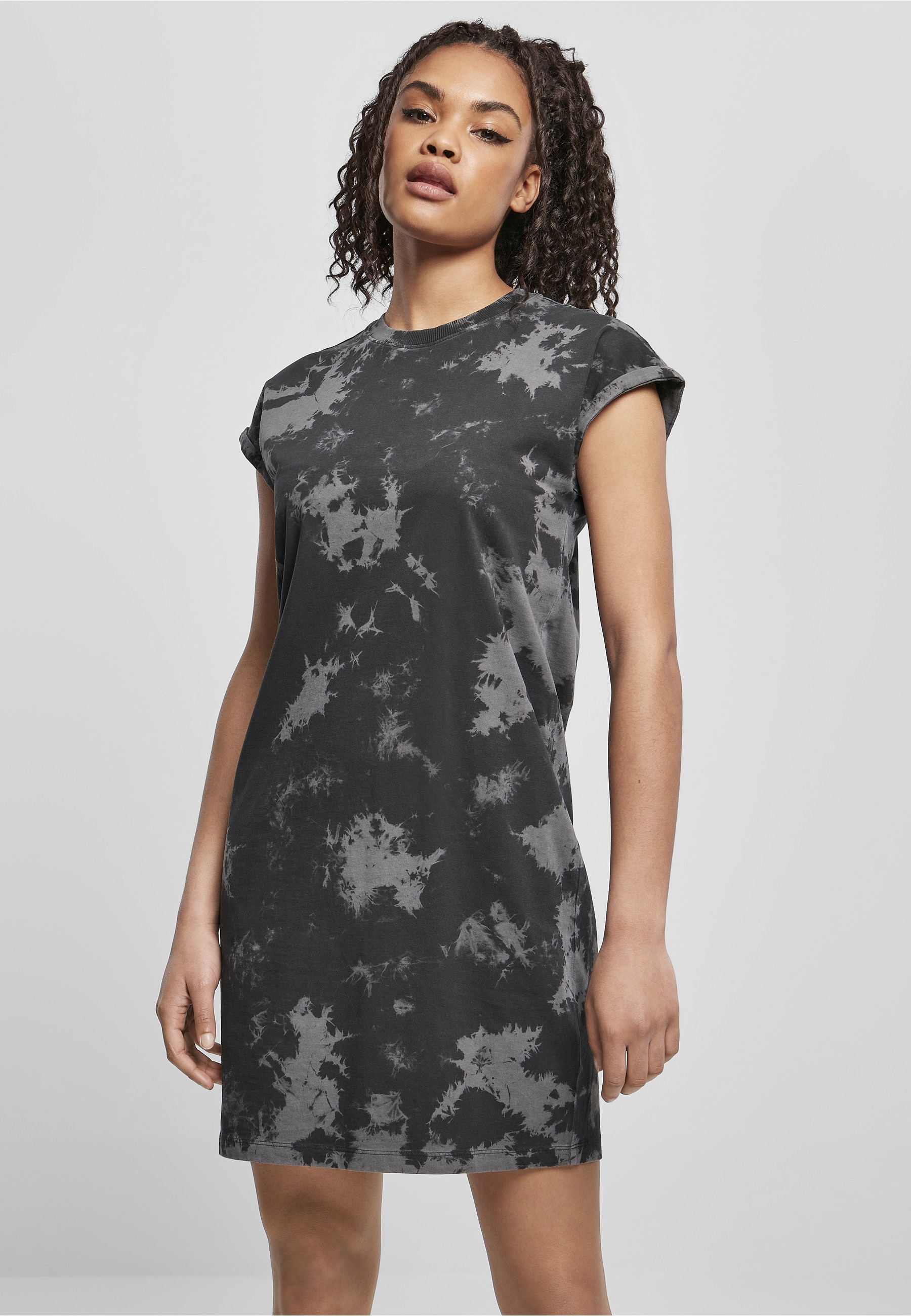 URBAN CLASSICS Shirtkleid »Urban Classics Damen Ladies Bleached Dress« 1 Stk. tlg.