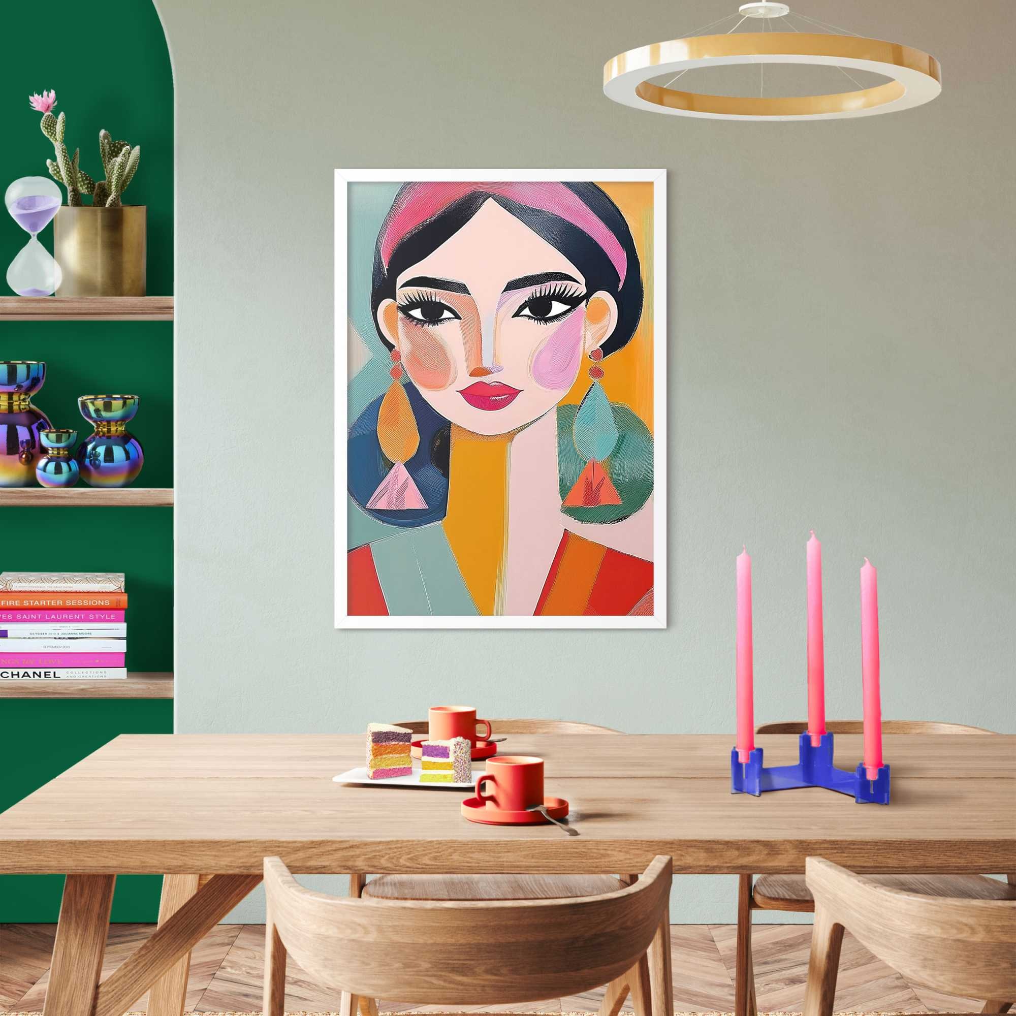 Reinders Poster "Farbenfrohe Frau", Wohnzimmer - Mehrfarbig - MDF - Abstrak günstig online kaufen