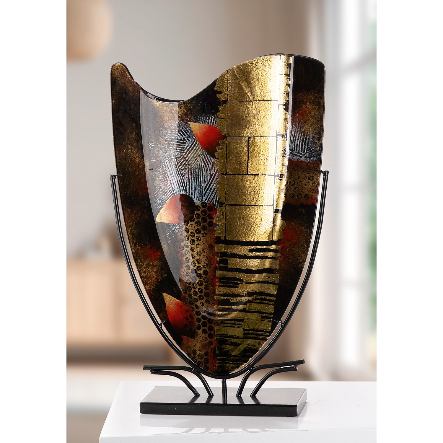 GILDE Bodenvase "Dixion" Innenwände sind handbemalt, nicht wasserdicht günstig online kaufen