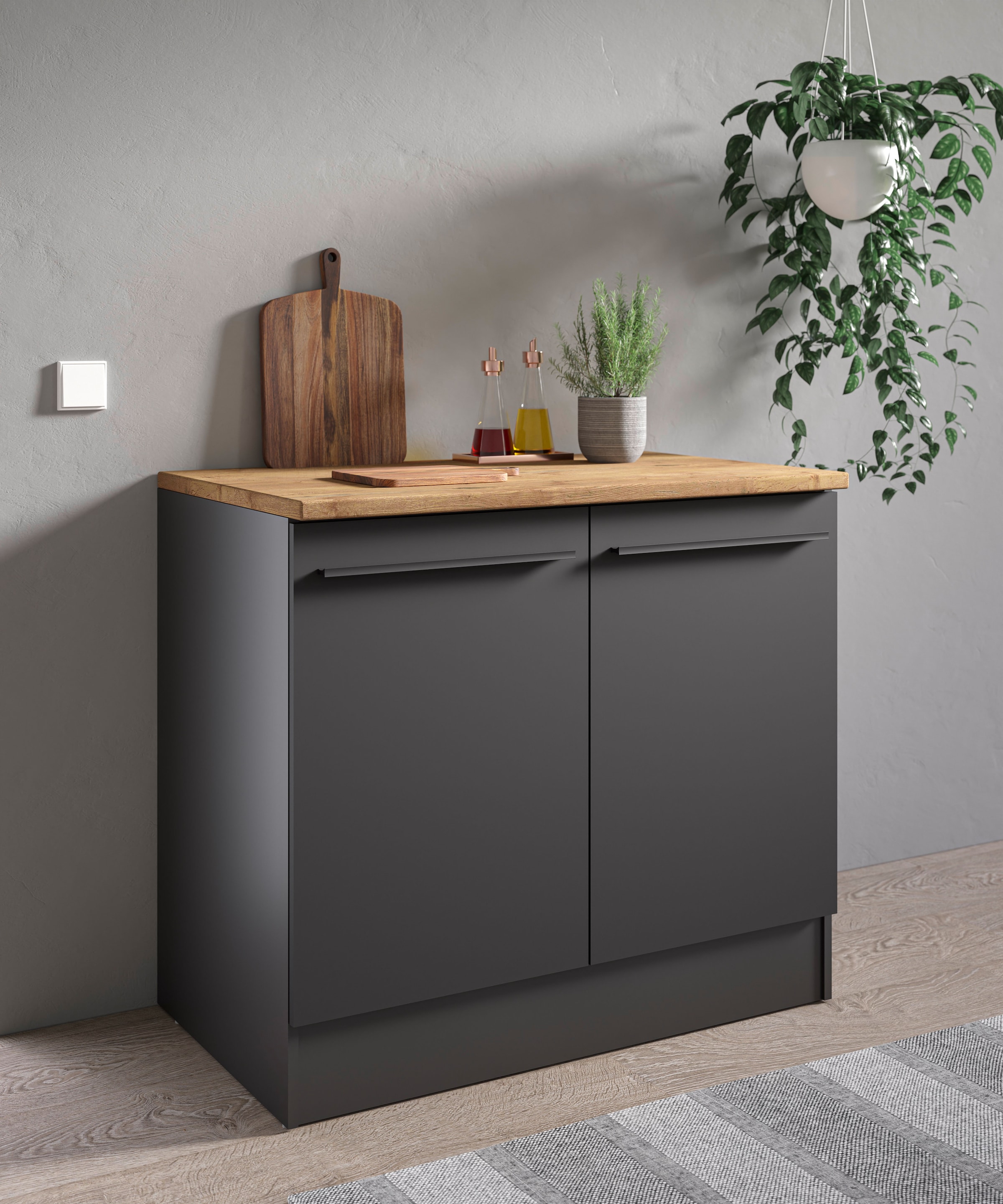 BASIC by Balculina Spülenschrank »Jazz B/T/H 100x60x90 cm« 1 Stk. tlg. Breite 100cm, Melaminbeschichtung