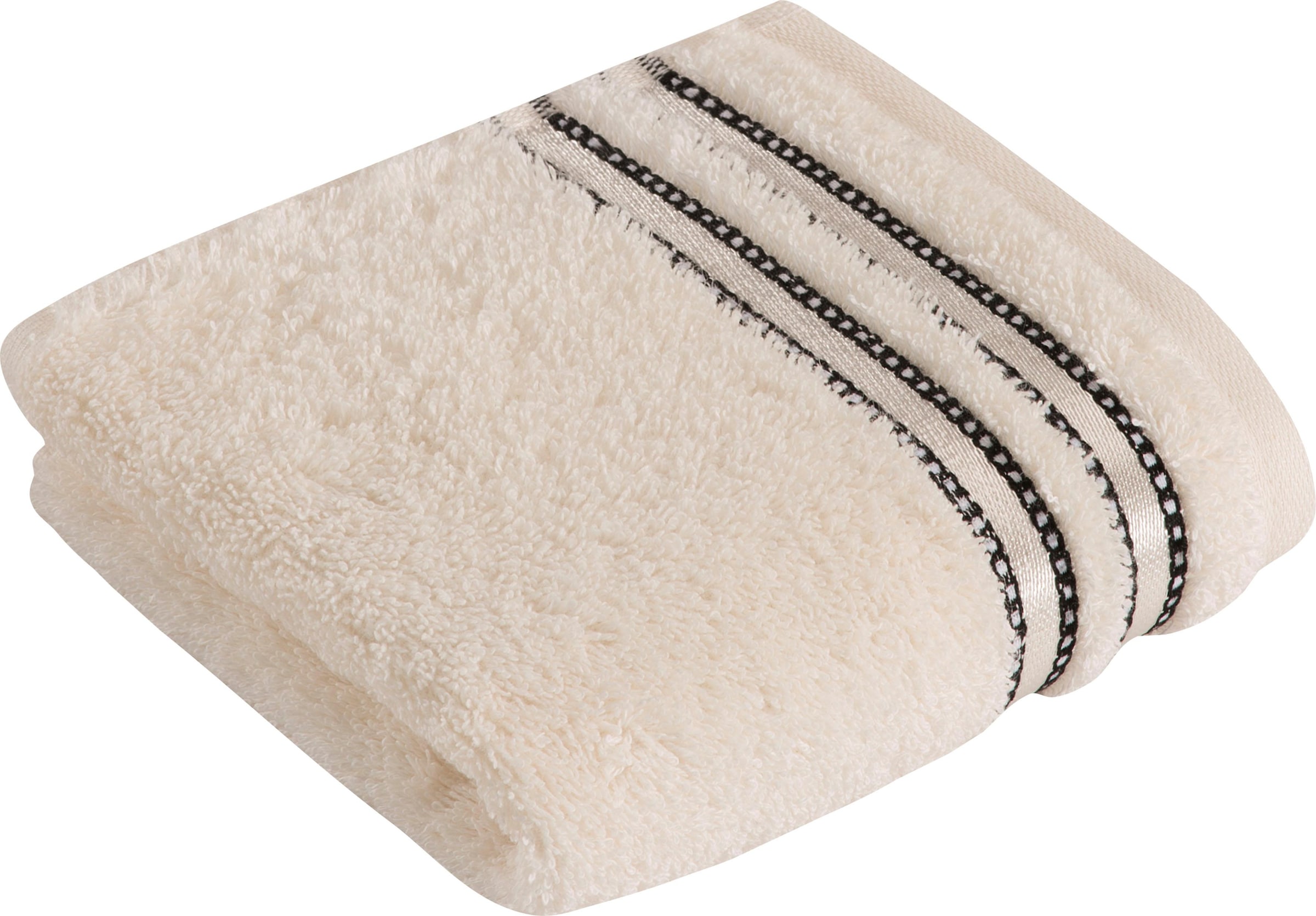 Gästehandtücher VOSSEN, B:30cm L:50cm, weiß, Walkfrottee, Obermaterial: 100% Baumwolle, Handtücher, "Cult de Luxe", im Set, mit Glanzbordüre