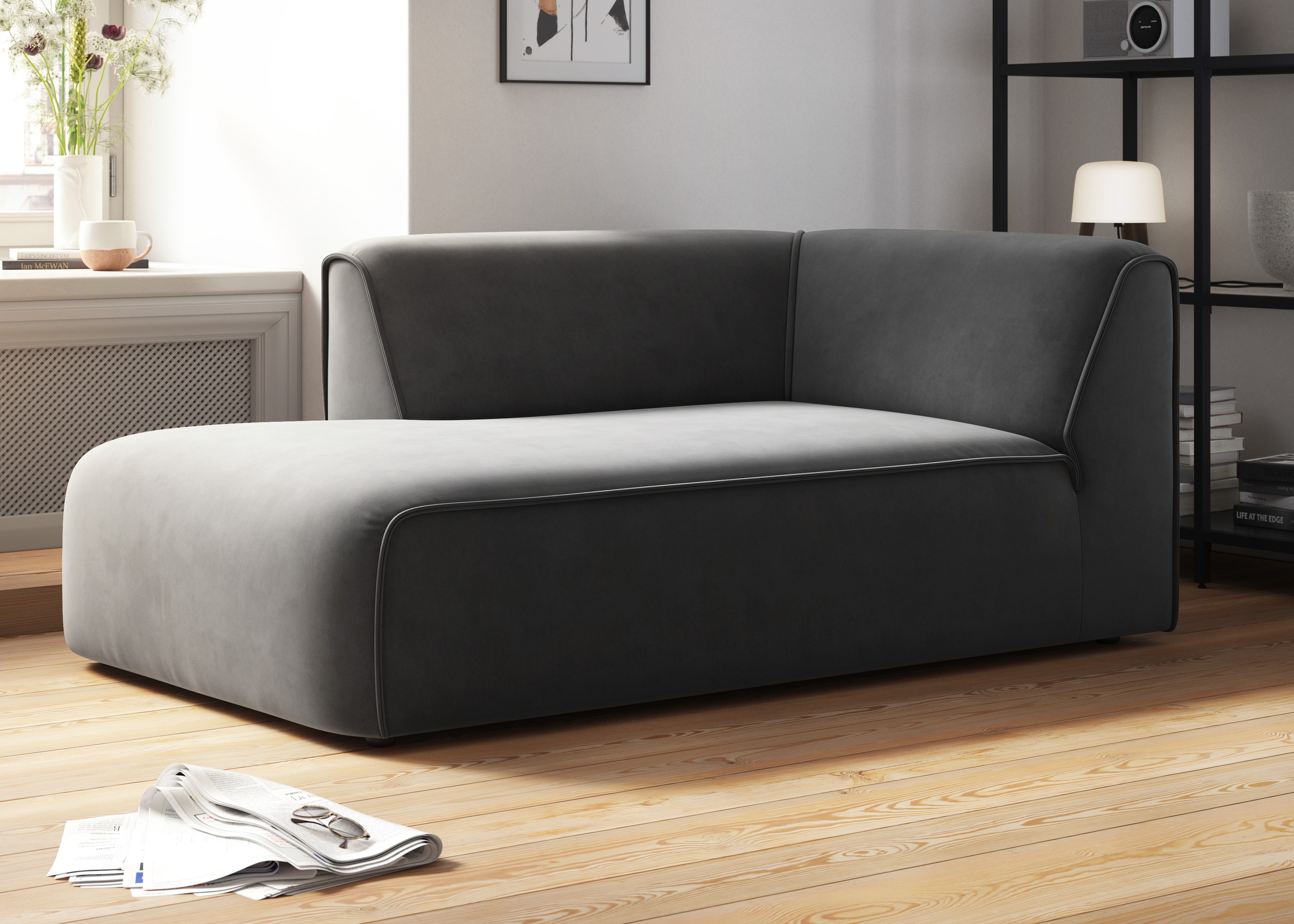 OTTO home Ottomane "Merid Chaiselongue, Maße B/T/H: 100/162/70 cm" als Modu günstig online kaufen