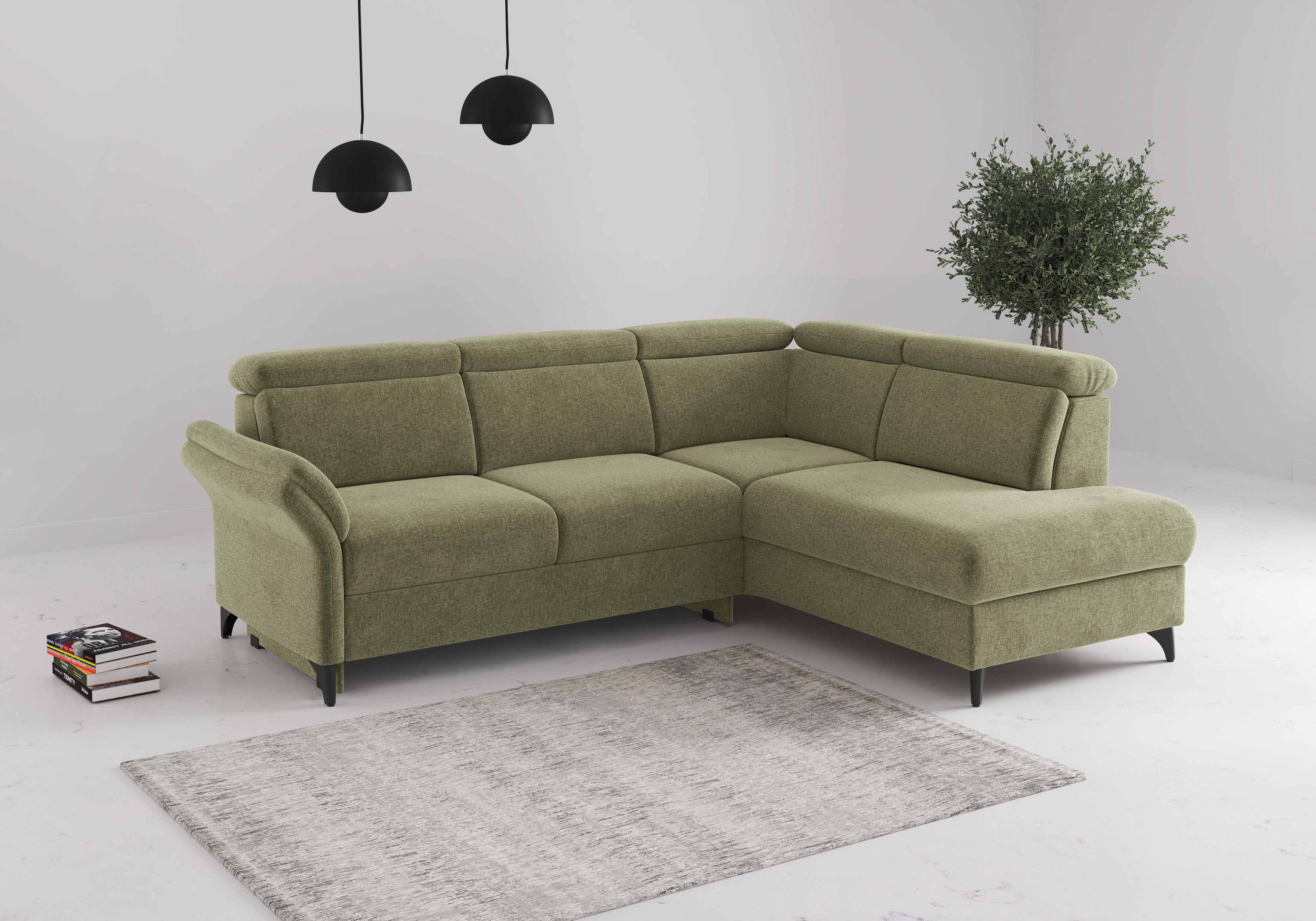 sit&more Ecksofa "Glendale, L-Form" inkl. Kopfteilverstellung, wahlweise mit Vorziehsitz und Bettkasten