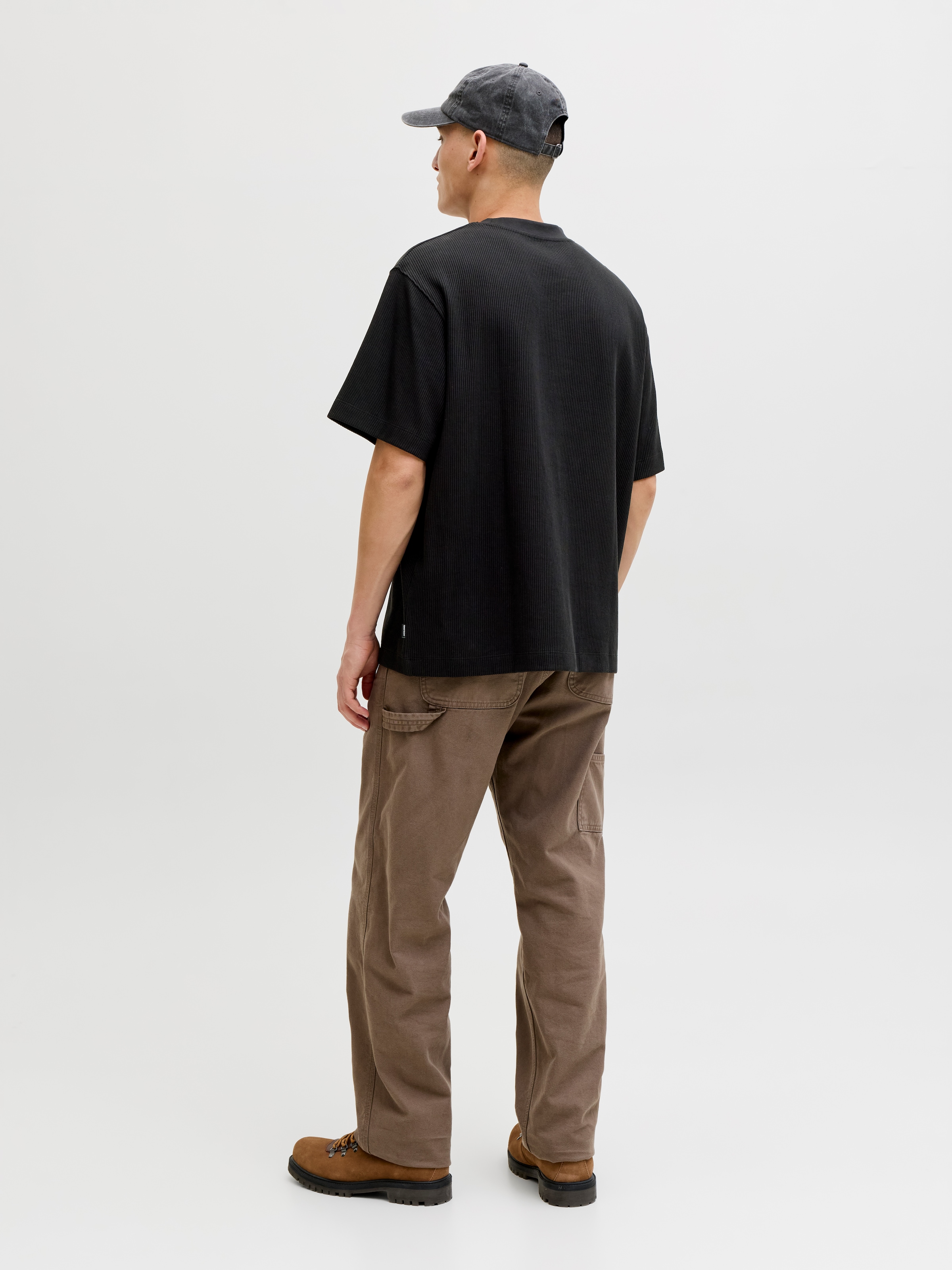 Jack & Jones Rundhalsshirt »JJEHARRISON STRUCTURE TEE SS O-NECK LN« mit Rundhalsusschnitt