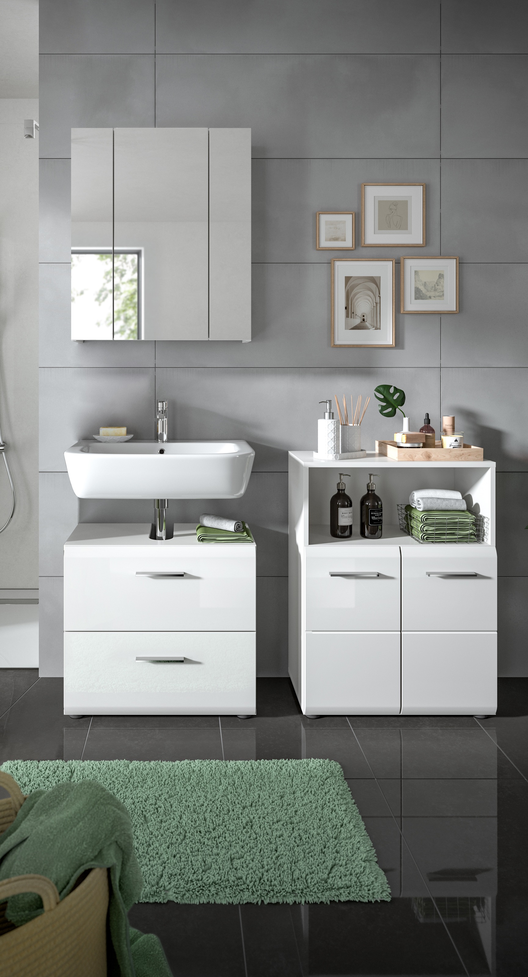 INOSIGN Badmöbel-Set "FLORENZ, TOPSELLER, 3-teilige Badkombination, hochwer günstig online kaufen