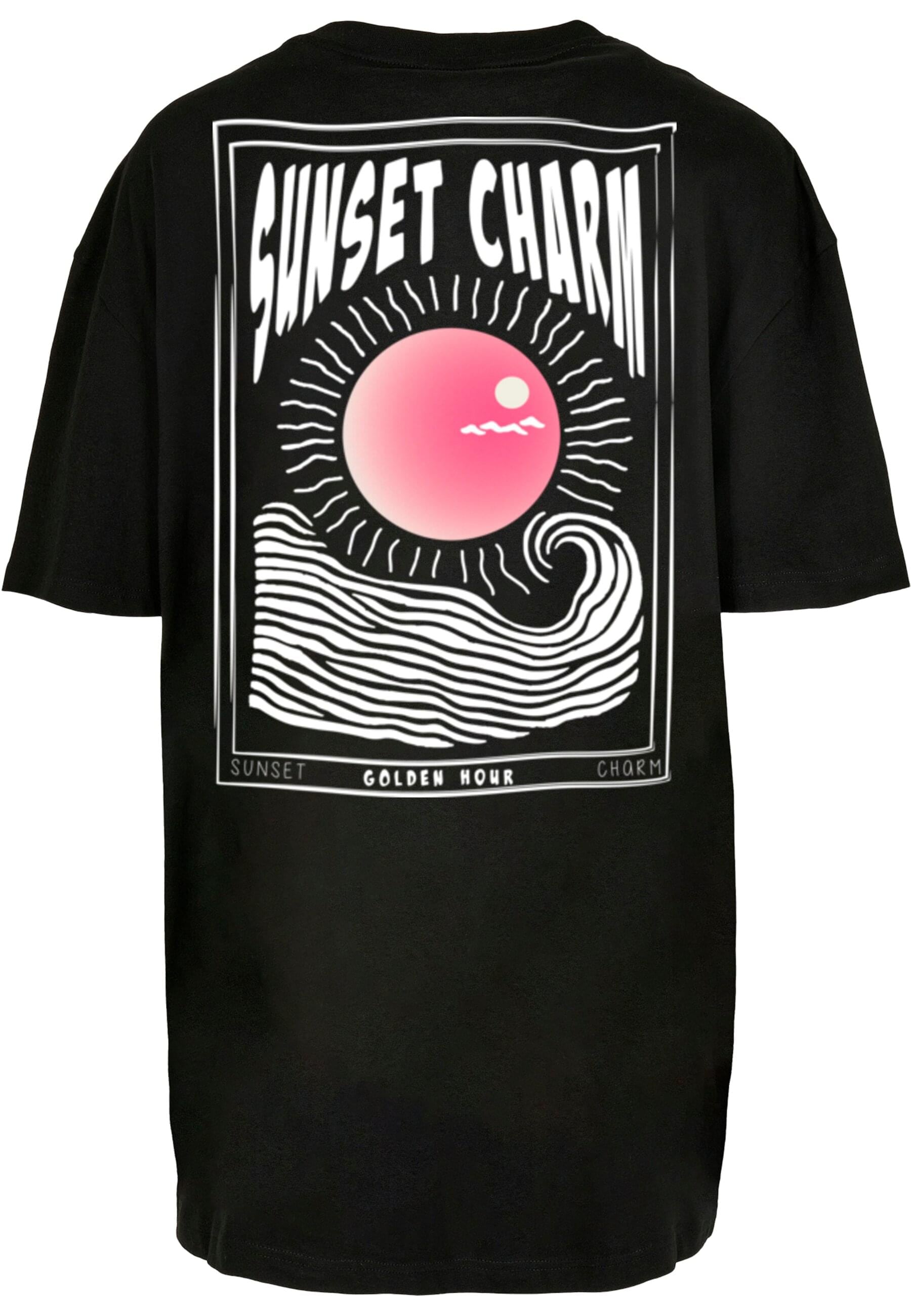 Merchcode T-Shirt »Merchcode Ladies Sunset Charm Oversized Tee«, (1 tlg.)
