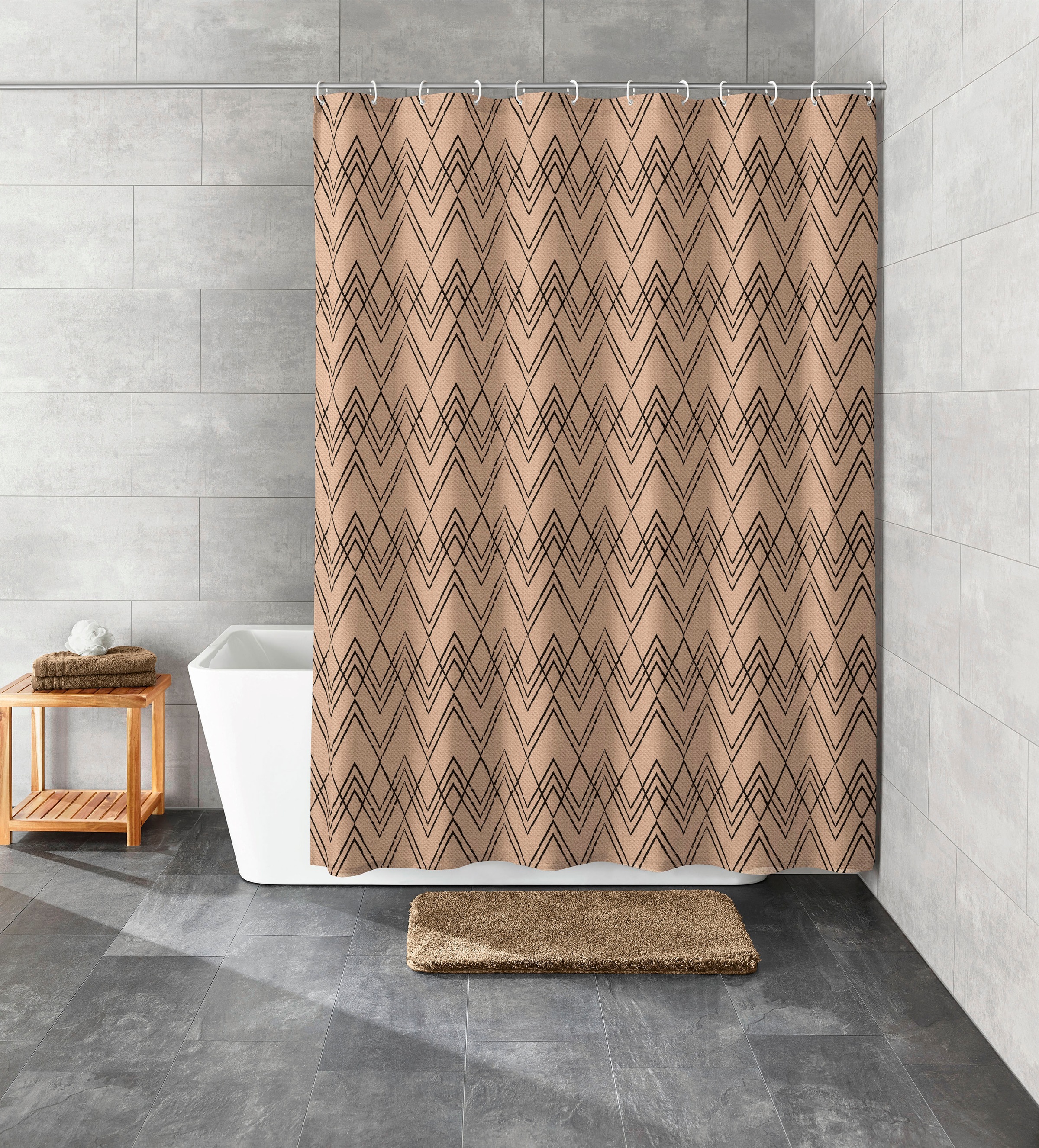 Kleine Wolke Duschvorhang "Zag Cotti" Breite 180 cm mit beschwertem Saum un günstig online kaufen