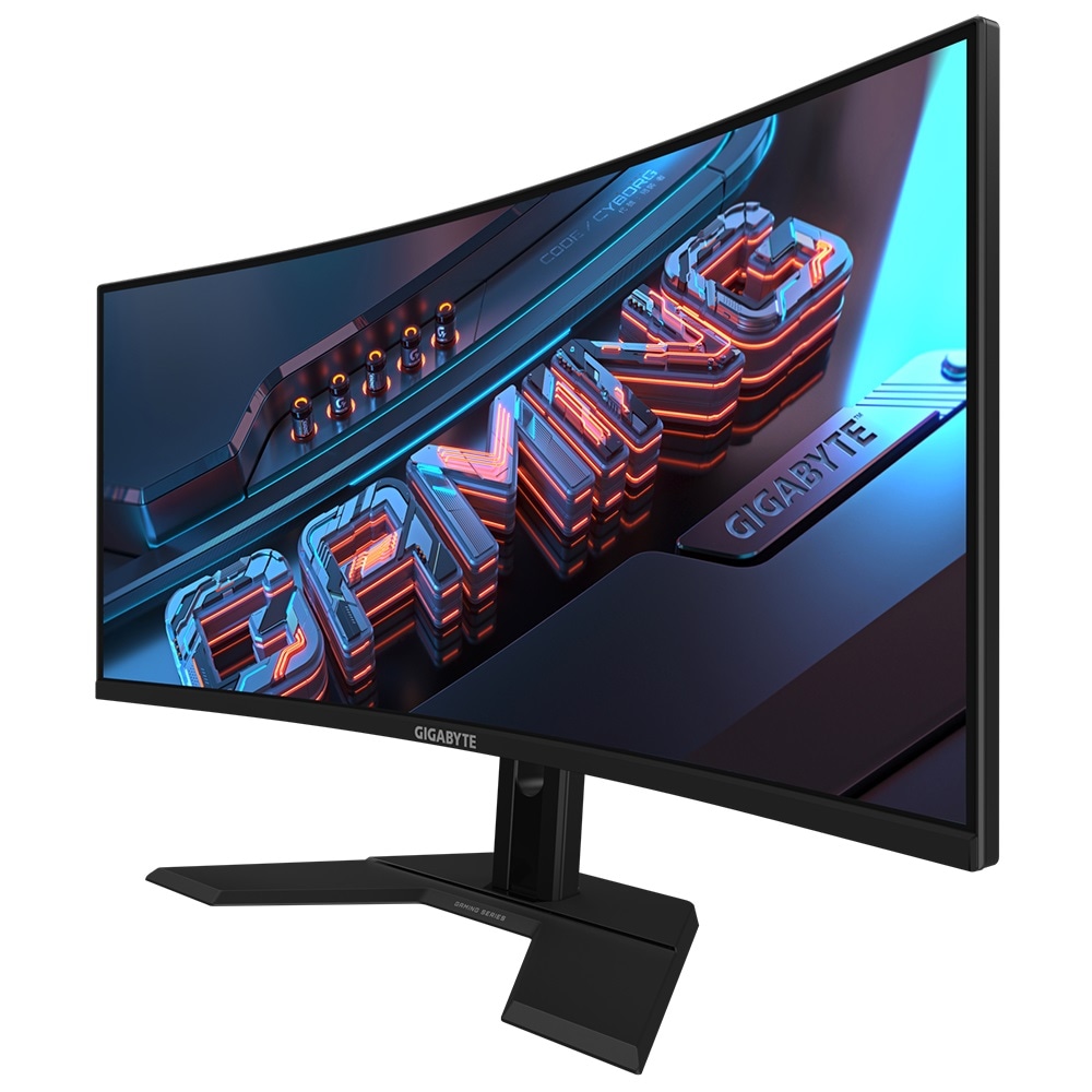 Gigabyte Curved-Gaming-Monitor »GS34WQCA«, 86,4 cm/34 Zoll, 3440 x 1440 px, WQHD, 1 ms Reaktionszeit, 120 Hz, neig-,schwenk-, höhenverstellbar
