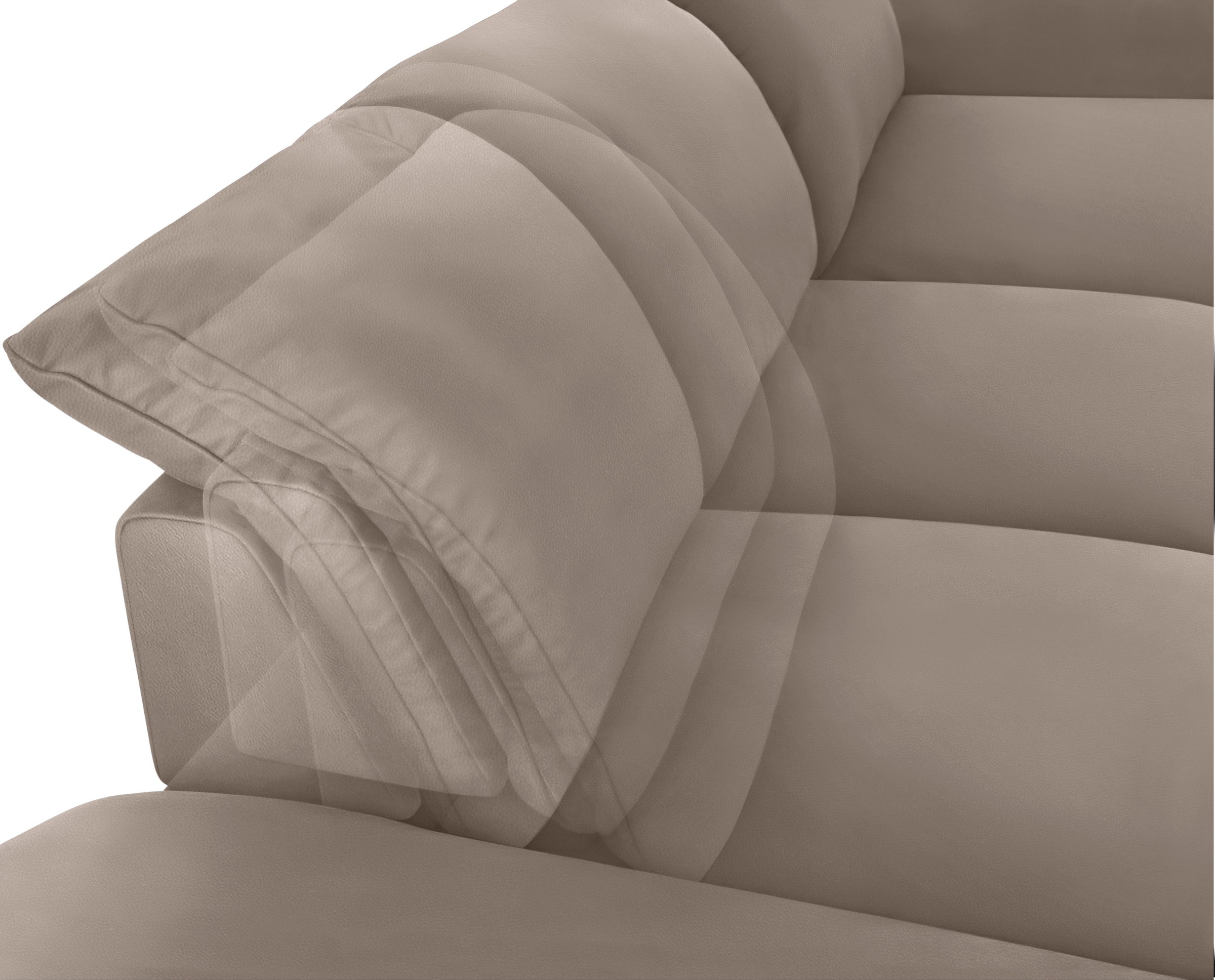 W.SCHILLIG Ecksofa »enjoy&MORE, Designsofa, bequem, elegant und zeitlos, L-Form«, Sitztiefenverstellung, Füße bronze pulverbeschichtet, Breite 340 cm