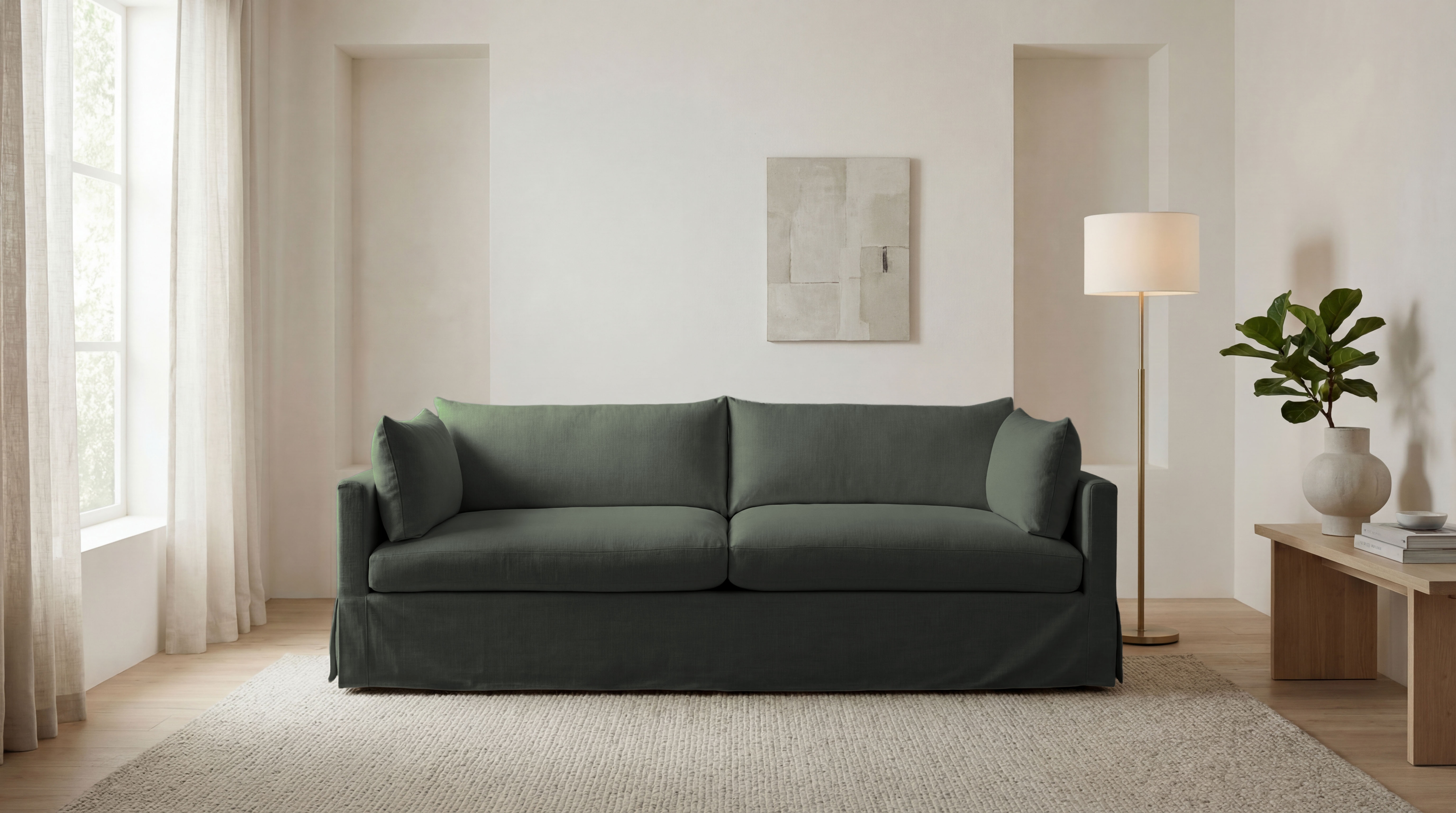 OTTO home 3-Sitzer "Joucas, Hussensofa, Breite 244 cm" extra tiefe Sitzfläche, mit Faserball-Füllung für mehr Sitzkomfort