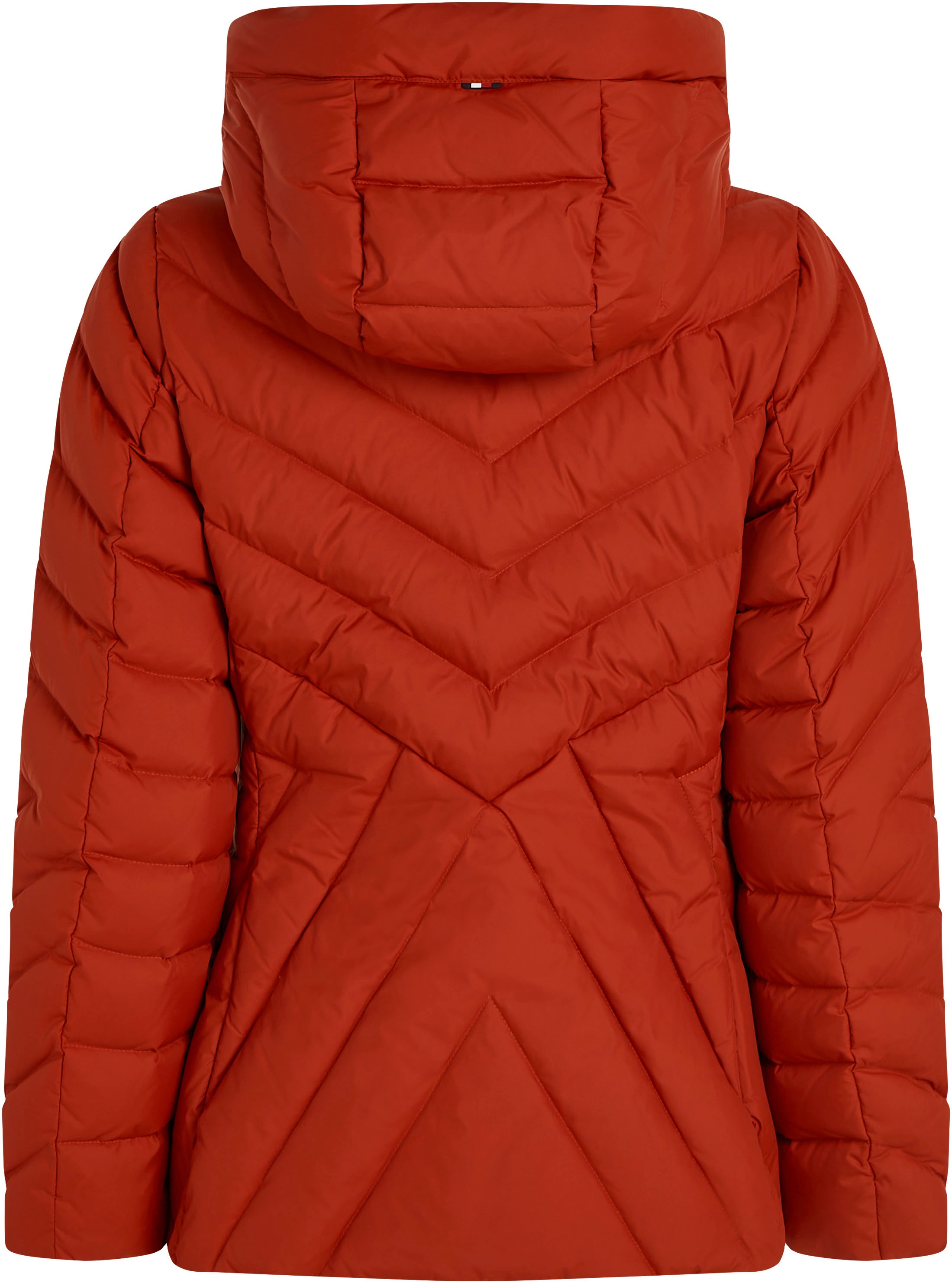 Tommy Hilfiger Steppjacke »CHEVRON MW PADDED JACKET«, mit Kapuze, mit mittelstarker Wattierung und Tommy Hilfiger Markenlabel
