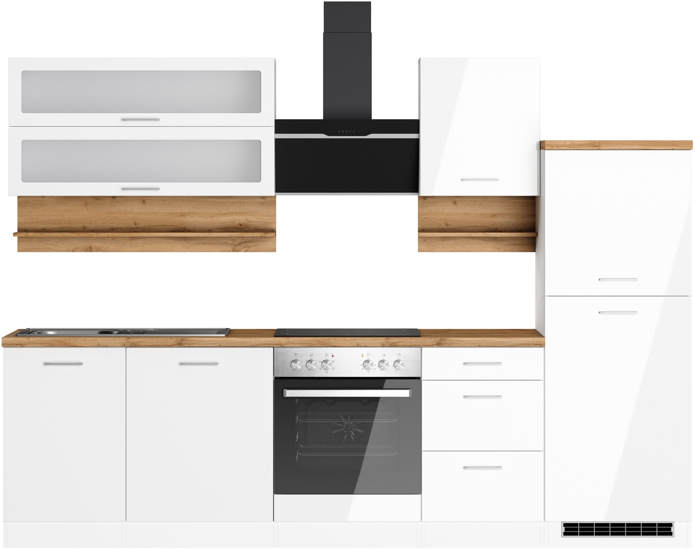KOCHSTATION Küchenzeile "KS-Milan", 280 cm breit, robuste Metallauszüge, vi günstig online kaufen