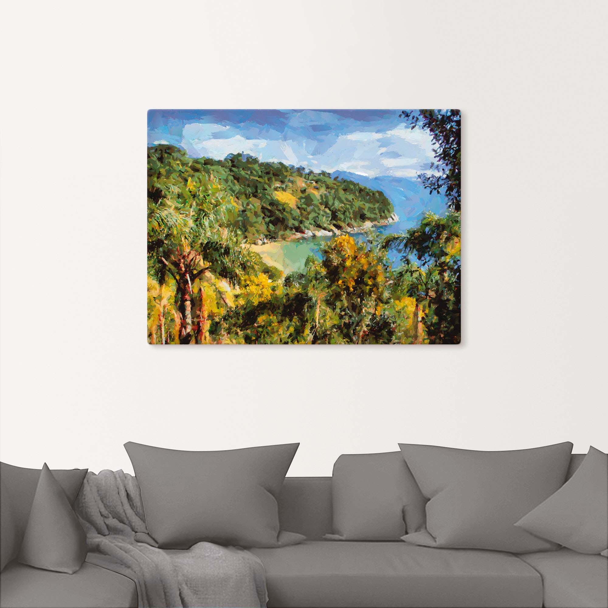 Artland Leinwandbild »Romantische Bucht II«, Meer Bilder, (1 St.), auf Keilrahmen gespannt