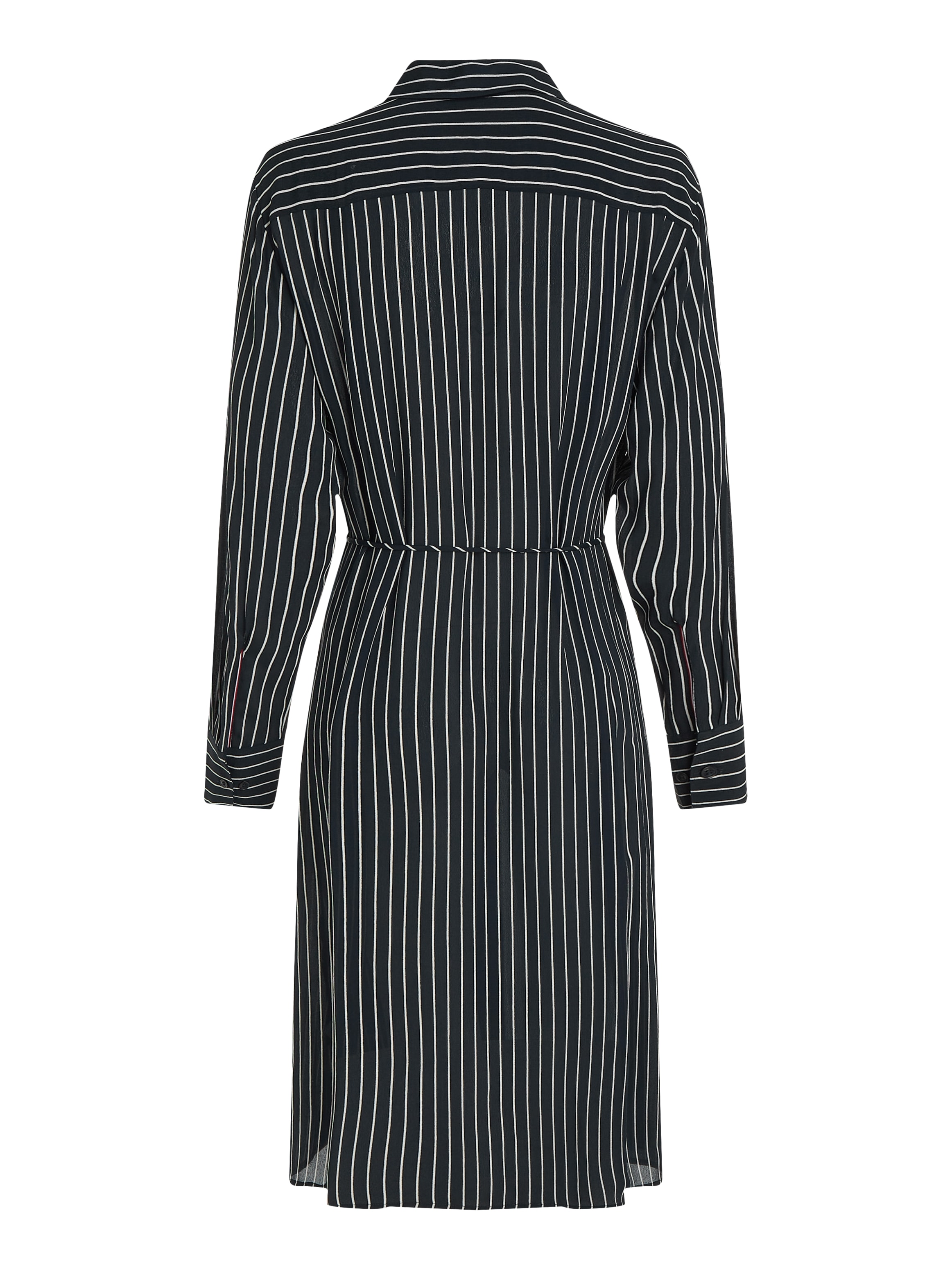 Tommy Hilfiger Blusenkleid »FLUID VISCOSE CREPE KNEE DRESS« mit Logopatch