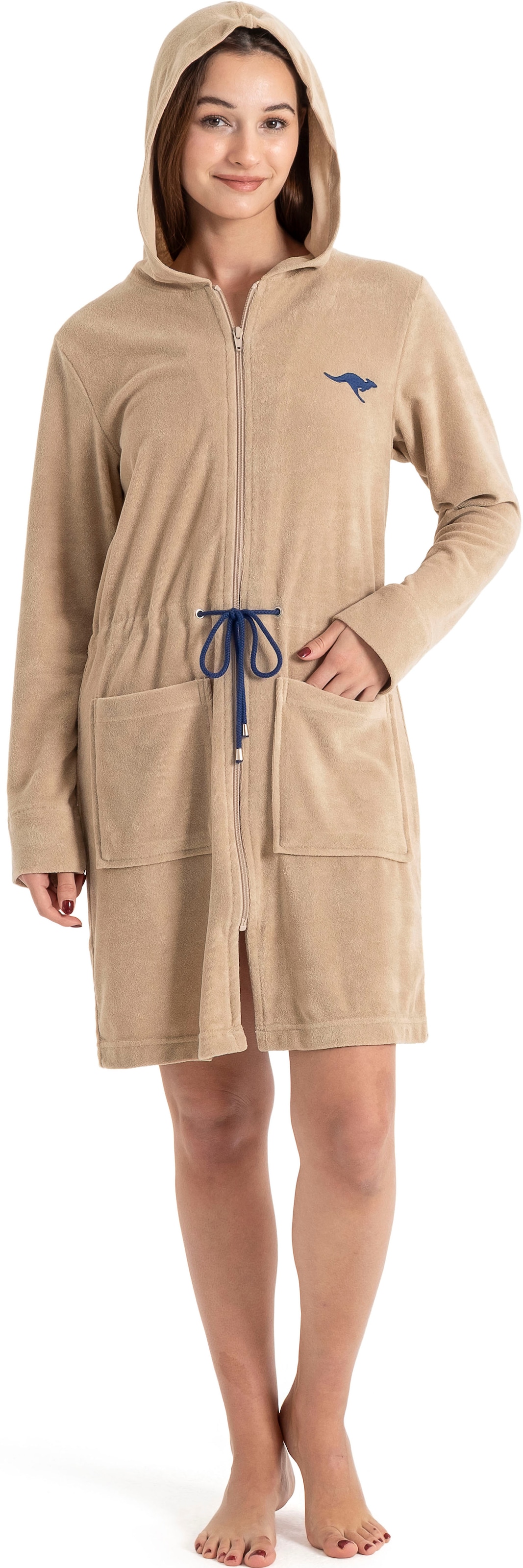 KangaROOS Damenbademantel "Kira, ideal für Sauna & Spa, Hotelbademantel, Mo günstig online kaufen